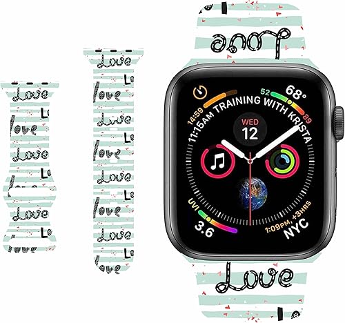 Correa de reloj inteligente para Apple Watch de 1.496 pulgadas, 1.575 pulgadas, 1.614 pulgadas, 1.654 pulgadas, 1.732 pulgadas, hermosa y elegante