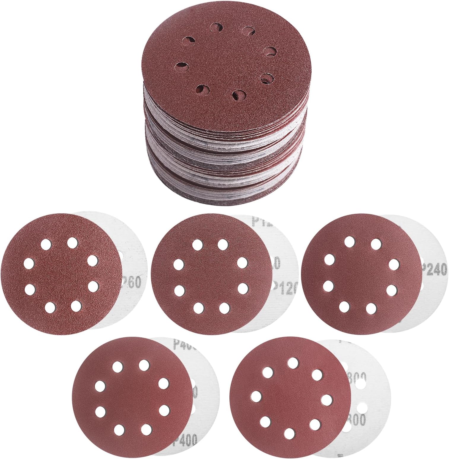 DEWALT DW4303 5-Inch 120-Grit Sandpaper Discs - 15-Pack Hook & Loop For Random Orbital Sanders