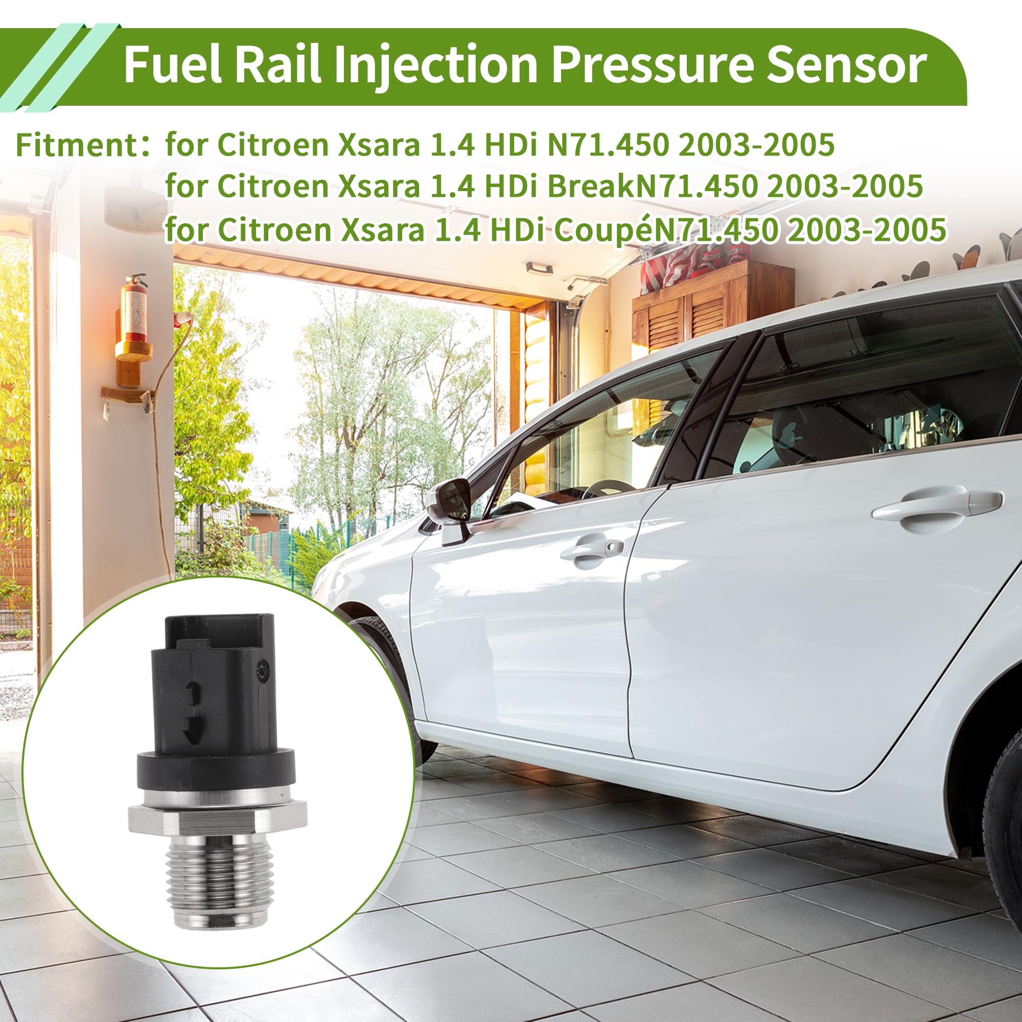 Capteur De Pression D'Injection De Carburant N° 0281002492 Pour Citroen Xsara 1.4 Hdi N71.450 (2003-2005) - Capteur De Pression De Rampe D'Injection (1 Pièce)