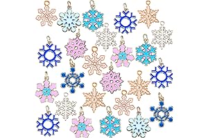 Hicarer Christmas Snowflake Charms: Enchant Your Jewelry with Winter's Magic