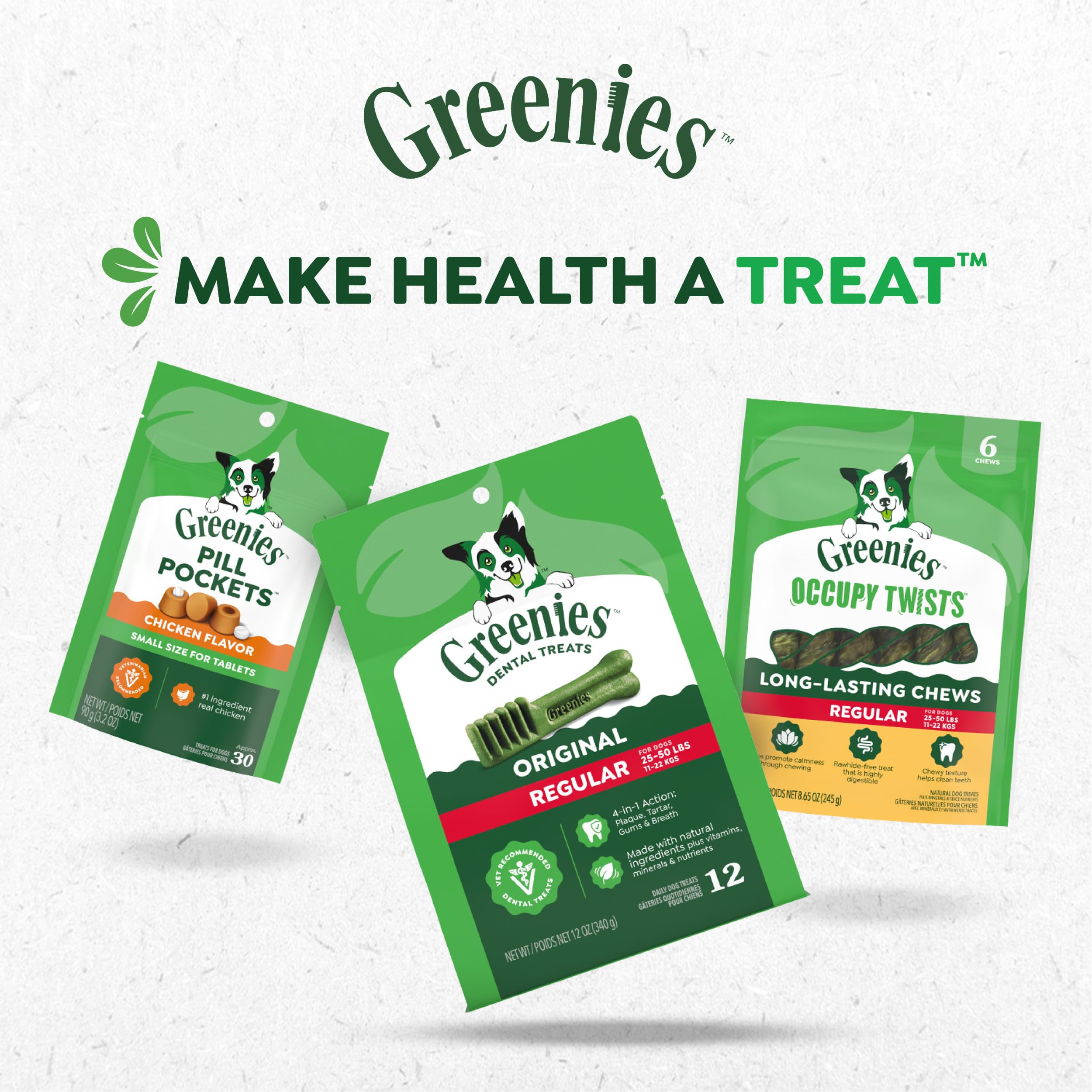 GREENIES Anytime Bites - Golosinas para Perros, Sabor a Menta, Bolsa de 24 onzas