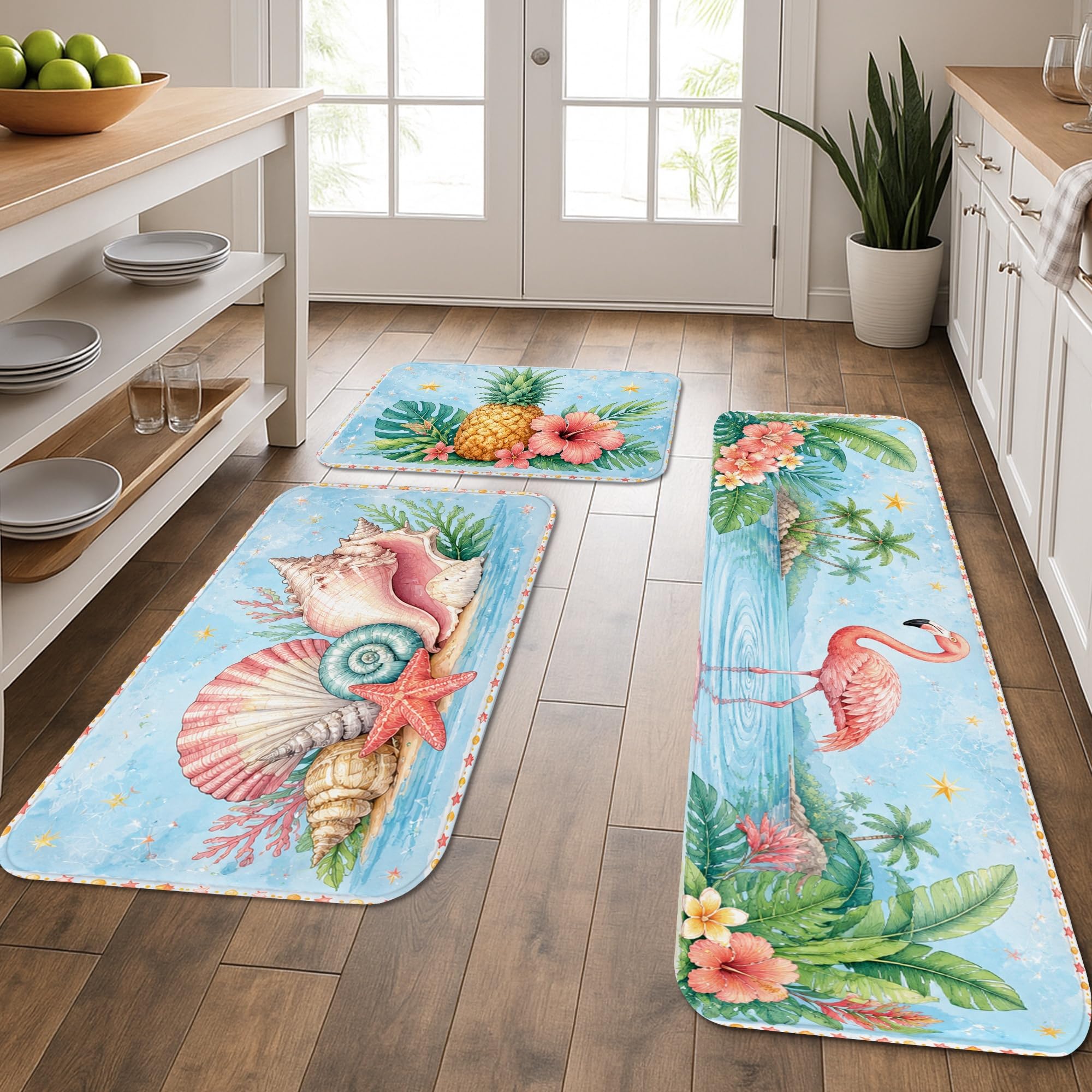 Tapis de cuisine tropicaux anti fatigue soulagement sol évier et buanderie