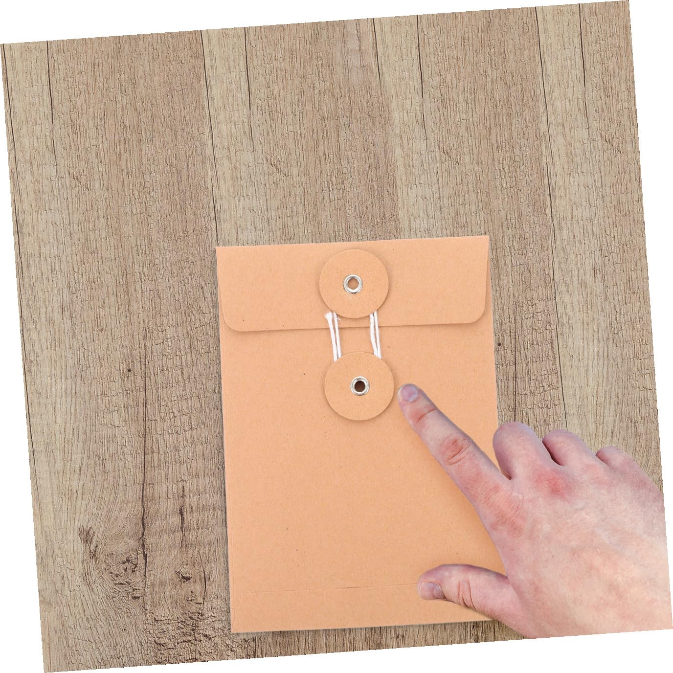 NUOBESTY 75pezzi Buste Carta Kraft Con Chiusura Cordoncino Porta Documenti Retrò Per Ufficio e Scuola Per Fatture e Archiviazione Di Materiale Cartaceo