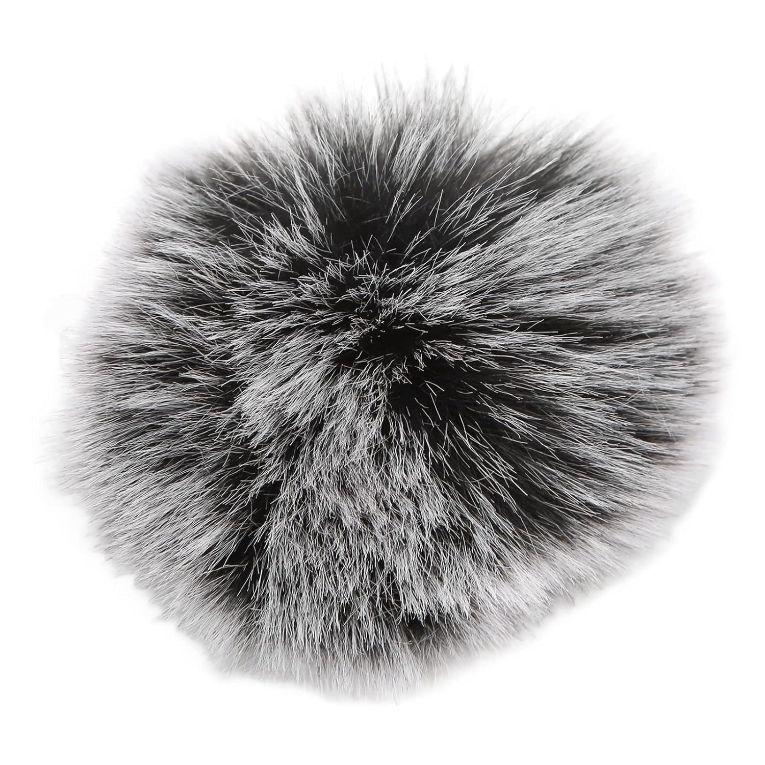 Professional Furry Lavalier Microphone Windscreen Muff for 1cm-2cm Wireless Lapel Mic, Wind Noise Cancelling Mic Cover for DJI, Rode Wireless GO, Sony, Boya Collar Clip Microphones-image-3