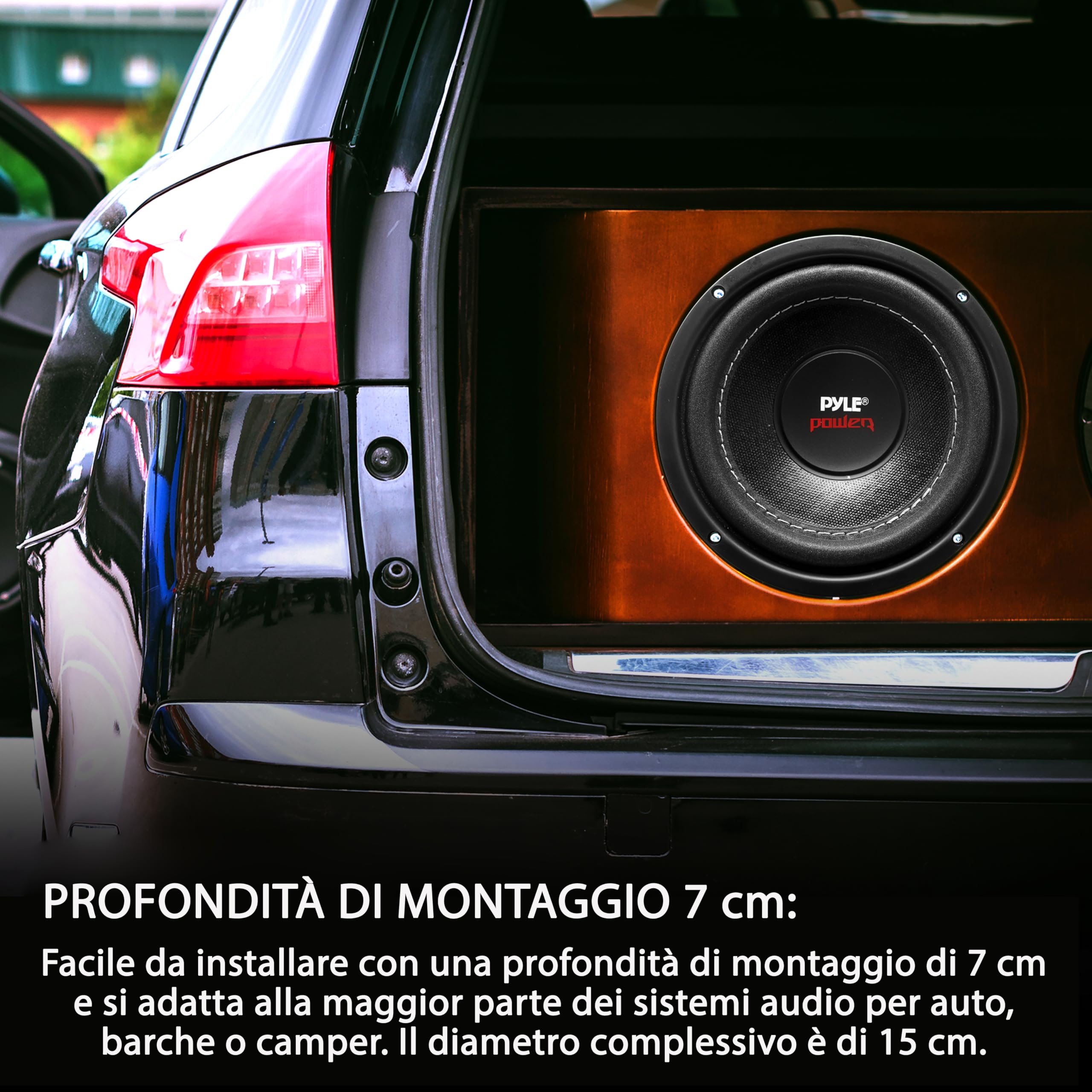 Pyle Casse Auto, Subwoofer Audio 16,5 Centimetri, 600 Watt, Cono in Carta, Impedenza 4 Ohm, Altoparlanti Auto Surround in Schiuma, per Stereo Veicolare