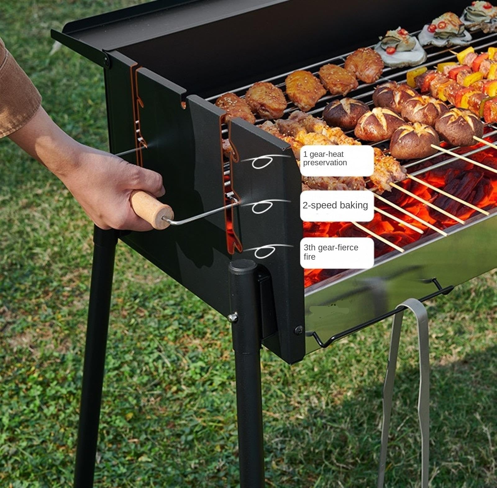 Griglia Barbecue Griglia Barbecue Griglia A Carbone Portatile Griglia Per Barbecue All'aperto Griglia Pieghevole Per Campeggio In Giardino Con Patio BBQ Barbeque