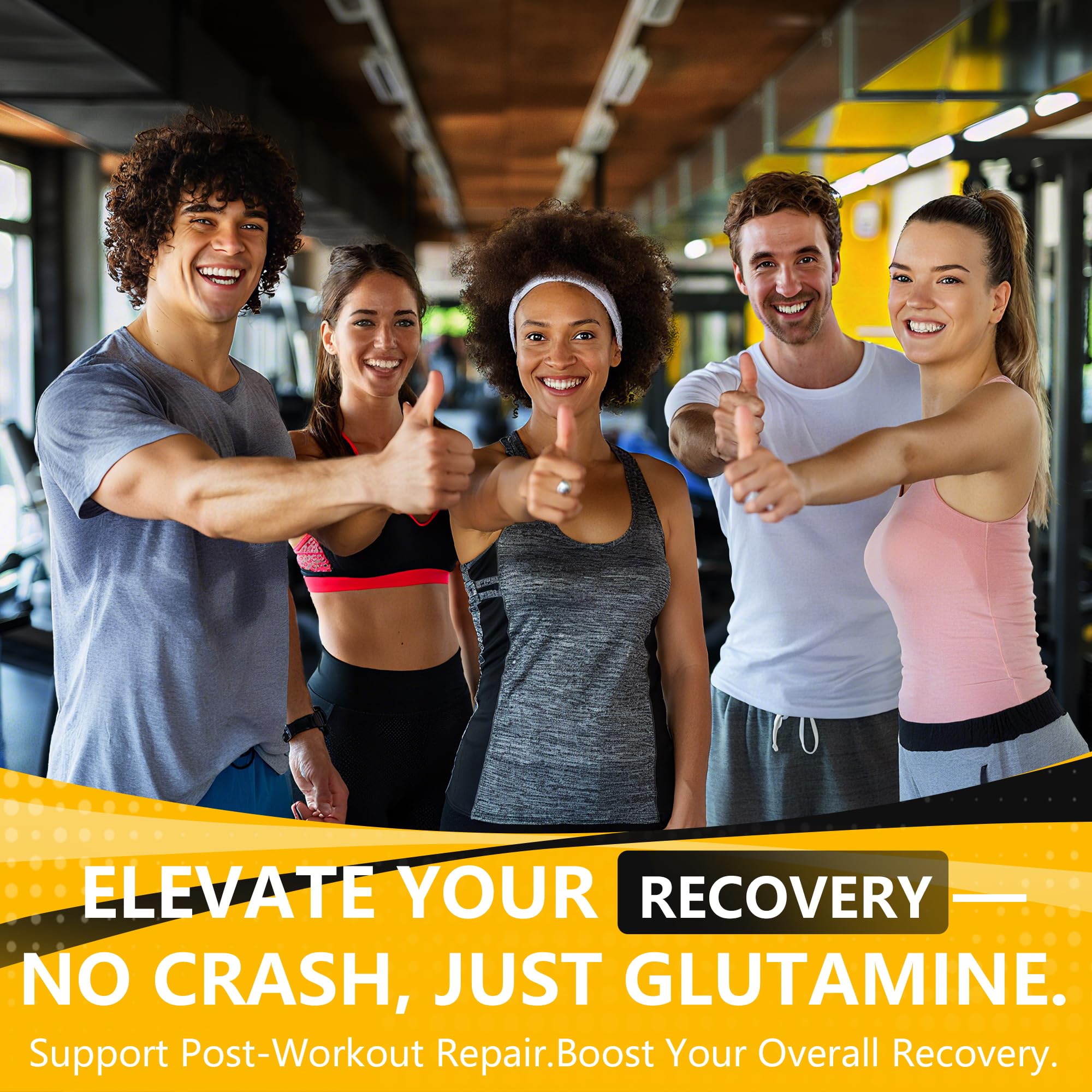 L-Glutamine 2000mg Gummies for Men & Women, Post-Workout Recovery, Immune Support, Energy & Gut Health, Amino Acid Supplement with Beta-Alanine, BCAAs, L-Lysine and Potassium, Sugar Free, 120 Count — Amazon image 7