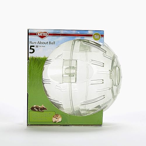 Miniatura 8 de Kaytee Pelota de ejercicio transparente de 5 pulgadas para hámsters y ratones enanos de mascotas (paquete de 2)