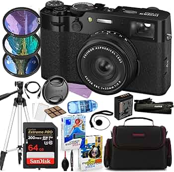 Amazon.com : FUJIFILM X100VI Digital Camera (Black) Bundle +