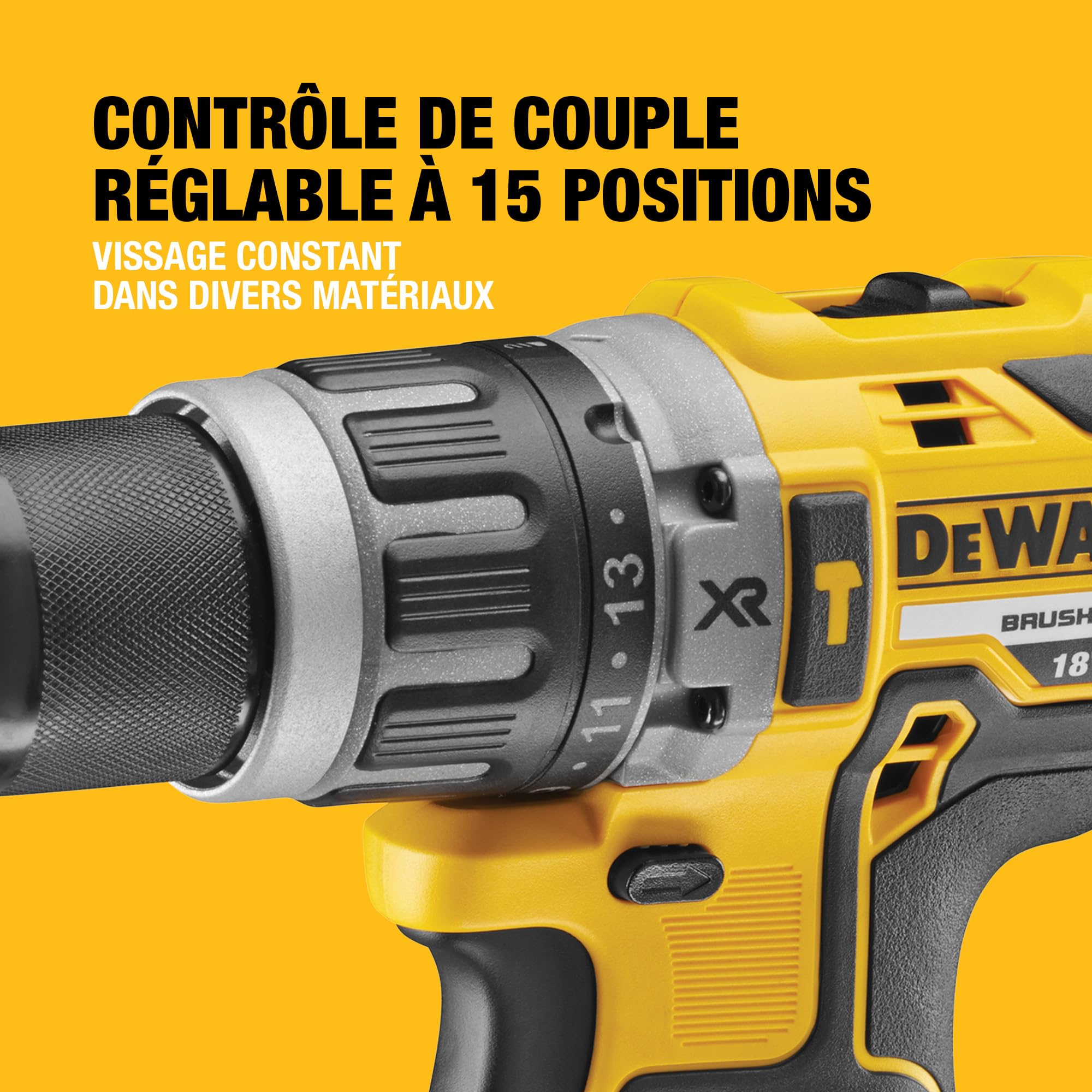 DEWALT Perceuse Visseuse à Percussion Brushless XR 18V DCD796P2-QW avec Coffret TSTAK, Chargeur et 2 Batteries 5Ah