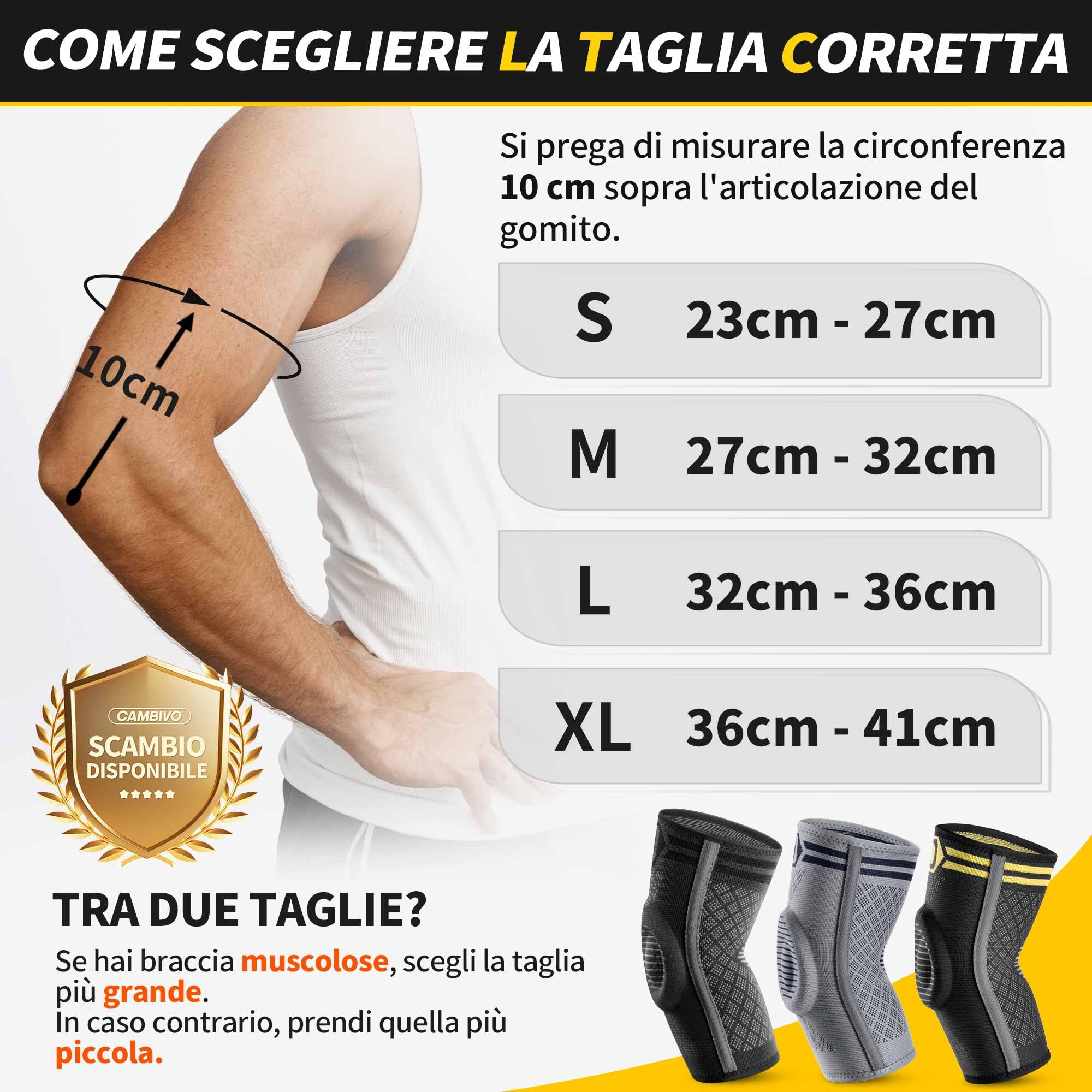 CAMBIVO 2x Tutore Epicondilite Gomito con Cuscinetto in Gel e Doppio Stabilizzatore, Gomitiera per Epicondilite Compressione, Gomitiere Palestra per Gomito del Tennista, Tendinite
