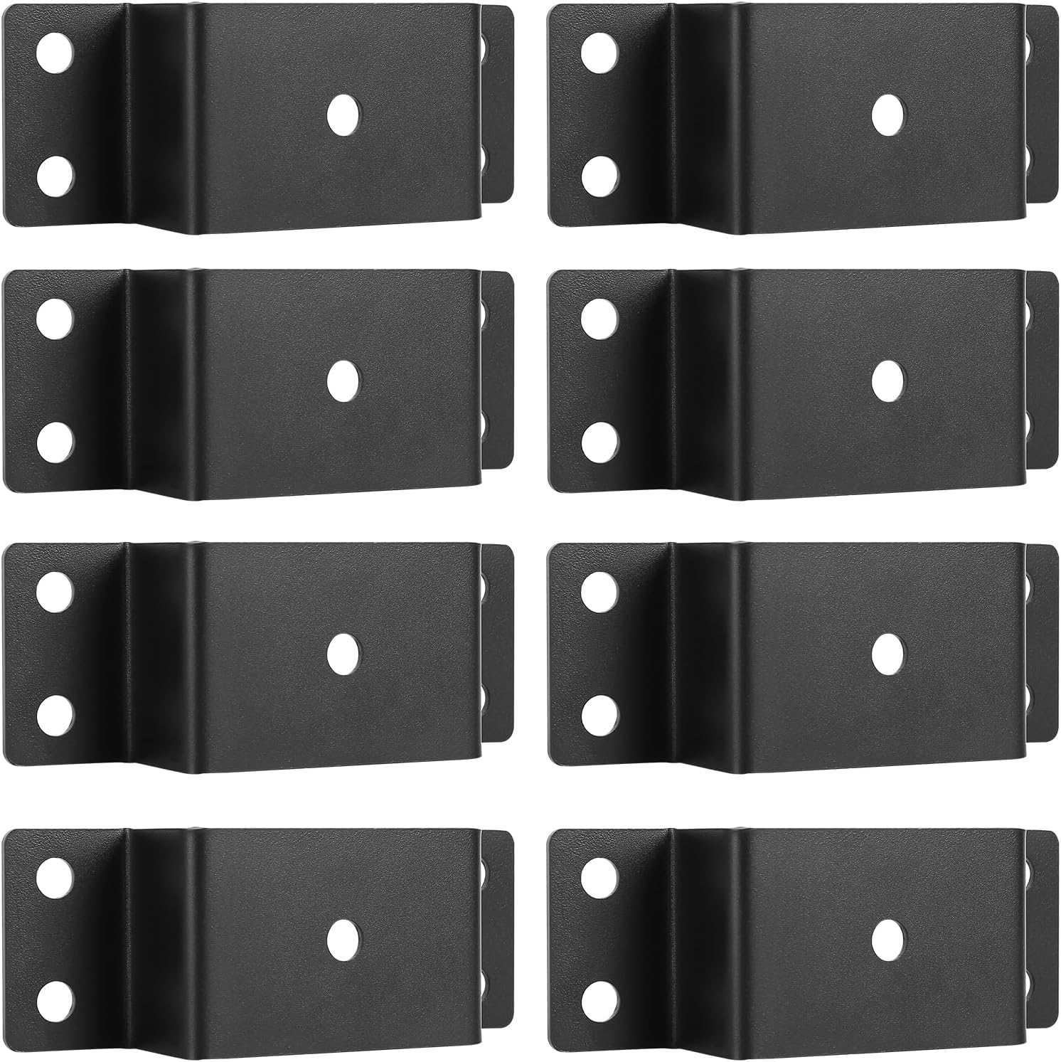 8 Pcs Trailer Stake Pockets, Suitable for 2'' x 4'' Wood Upright Trailer Bracing, Metal Trailer Rail Brackets Ideal for Installing On Flatbed Trailers, Box Trailers, and Trucks