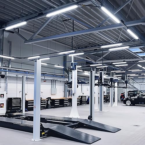 Miniatura 6 de Brillihood Lámpara LED a prueba de vapor de 4 pies, 36 vatios, 4000 lm, 6000 K (blanco brillante), cubierta transparente, luz superior impermeable