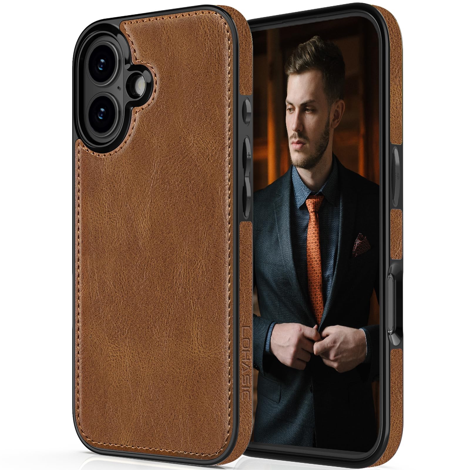 LOHASIC iPhone 16 Leather Case