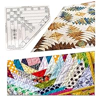 Vista 9 de Mini Quilting Ruler,Clear Acrylic Scale DIY Cutting Tools Quilting Ruler for 6 8 10 Inch Finished Blocks, Non-Slip, Durable, Easy to Handle Trimming