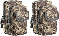 Vista 19 de Paquete de 2 bolsas Molle – Bolsa táctica compacta resistente al agua EDC bolsa pequeña de utilidad