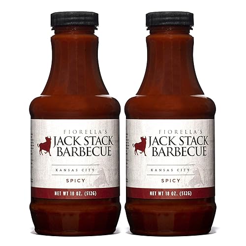 Jack Stack Barbecue - Salsa picante para barbacoa Kansas City - Salsa picante ahumada KC BBQ (paquete de 2, botellas de 18 onzas) disponible en Yaxa Costa Rica