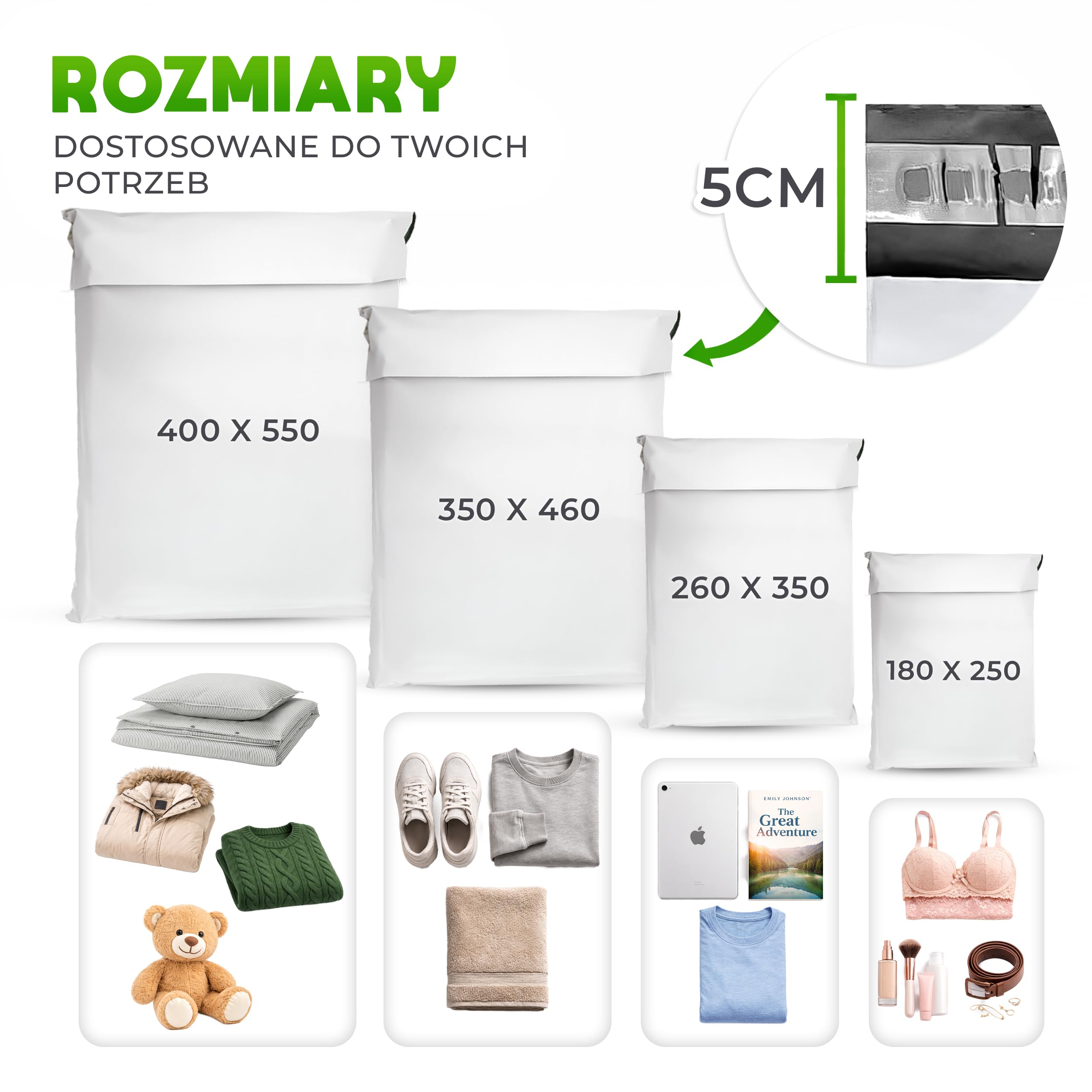 V1 TRADE torby kurierskie 26x35cm – torebki wysyłkowe z taśmą samoprzylepną – torby pakowe 100 szt. – torebki wysyłkowe na ubrania, Vinted, handel online i wysyłki towarów
