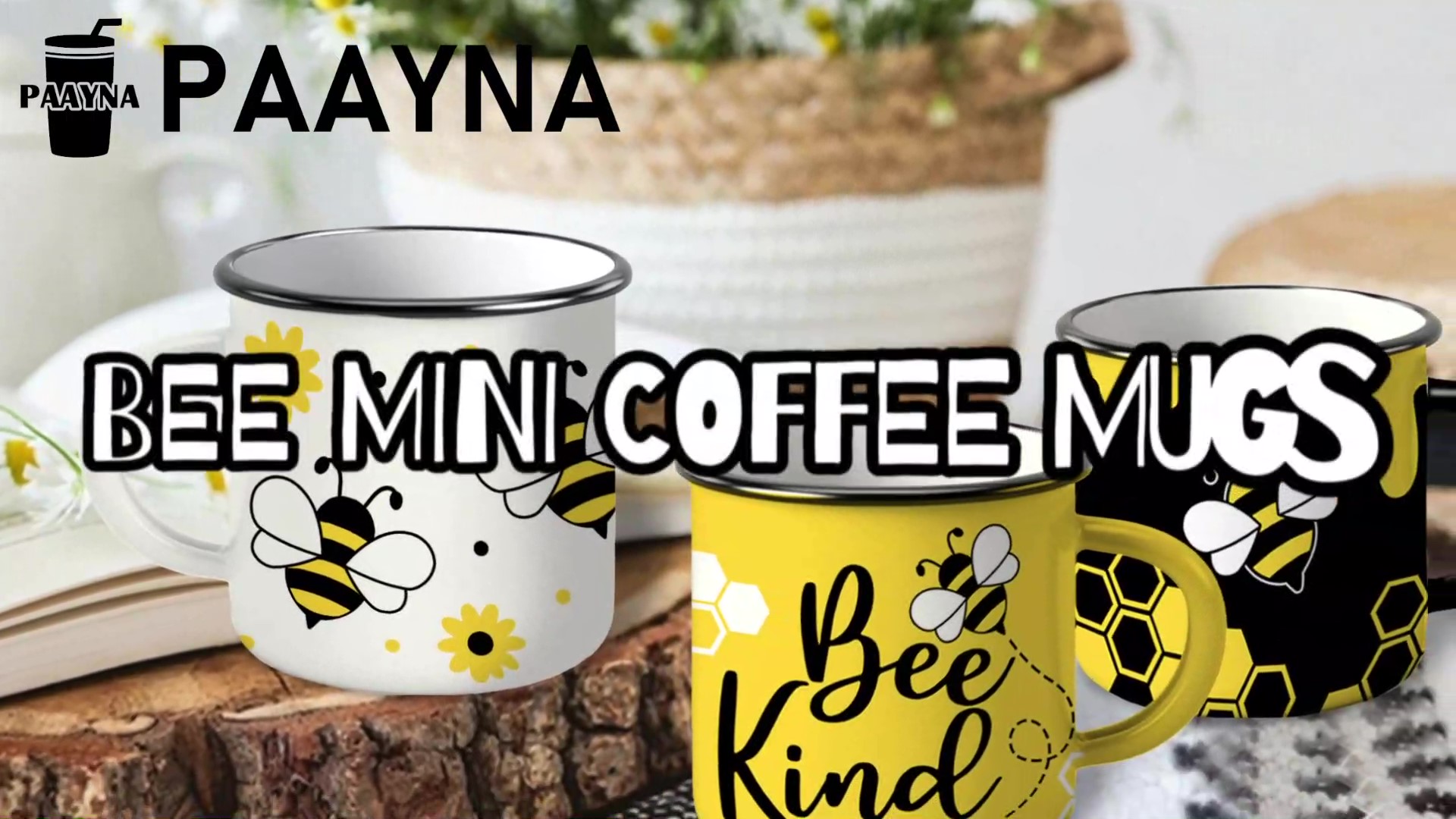 Amazon.com | Paayna Bumble Bee Themed Spring Summer Mini Coffee Mug Set of  3, Bee Kind Honey Beehive 5 oz Mini Coffee Cups Tiered Tray Decor,  Inspirational Kitchen Coffee Bar Decorations Housewarming