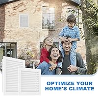 Vista 7 de Paquete de 2 Rejillas de Ventilación de Frontón de Aluminio Premium de 10" x 10" con Malla, Diseño Pintable - Ideal para Ventilación de Ático