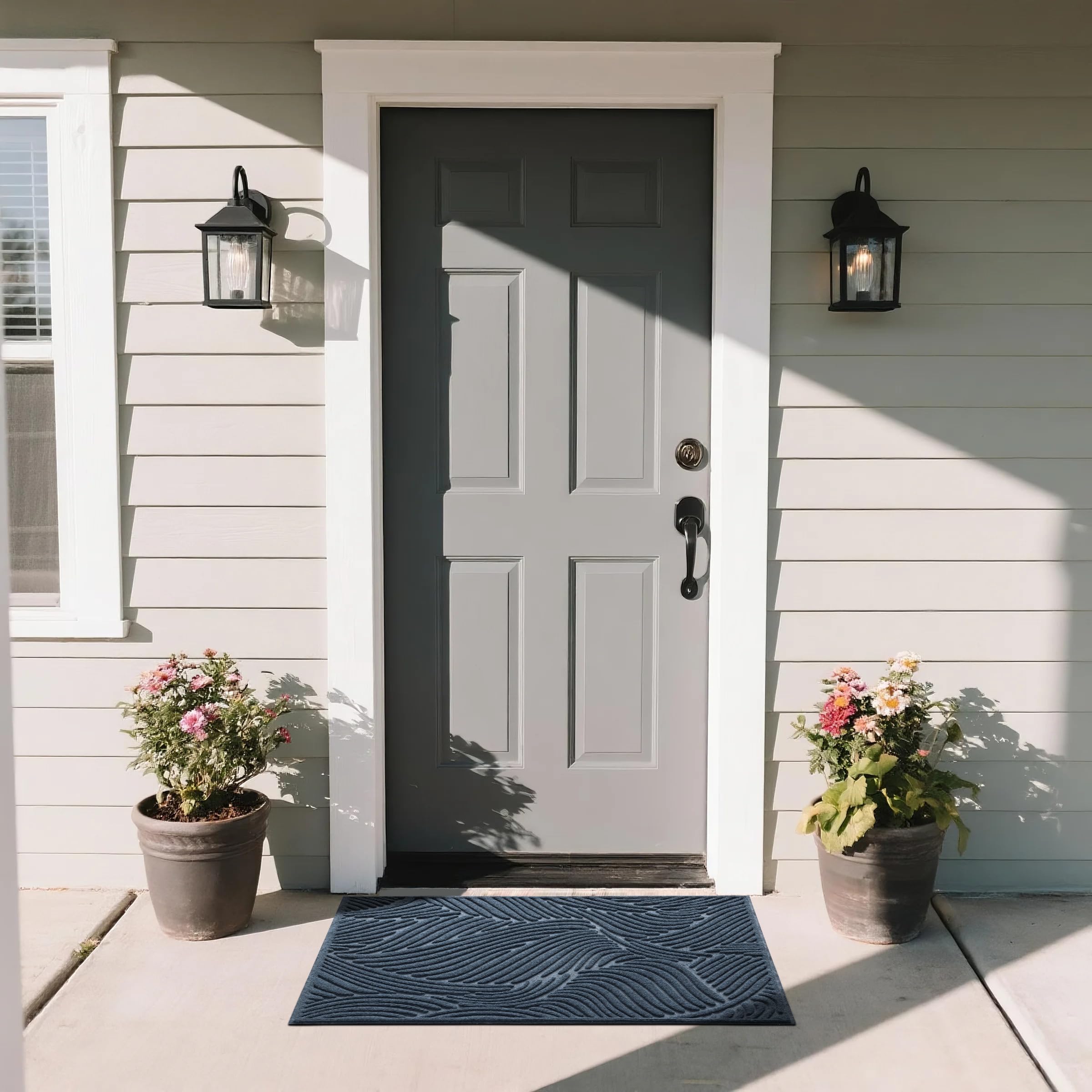 Amazon.com : Yimobra Doormat Outdoor Entrance, Simple Stripes All