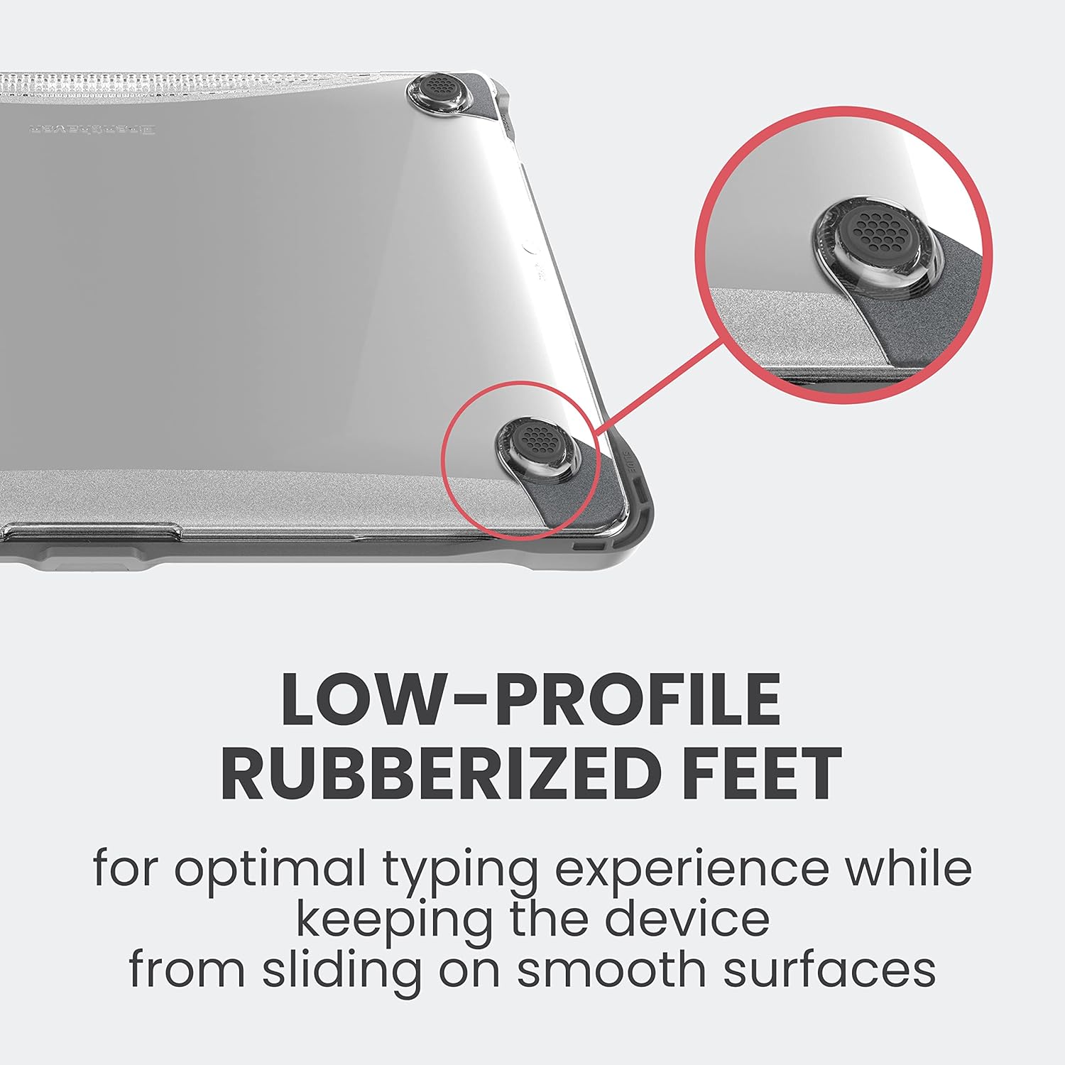 Brenthaven 360 Custom Case Apple MacBook Air 13 inch (M1, 2020) Model A2337 - Drop Tested Protection, Low Rubberized Feet, Seamless Asset Tagging, UV Resistant Panels for School or Work - Gray