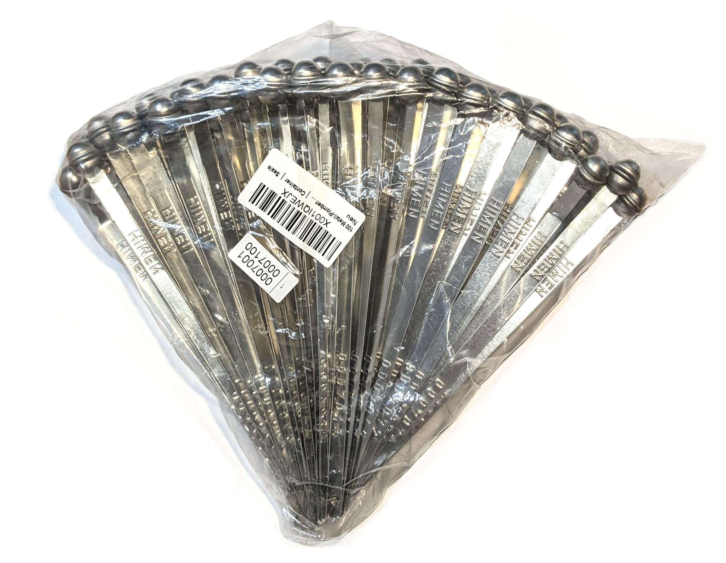 HIMEN 100 Scellés de sécurité métalliques type manchette à emboîtement numérotés BMS-215F