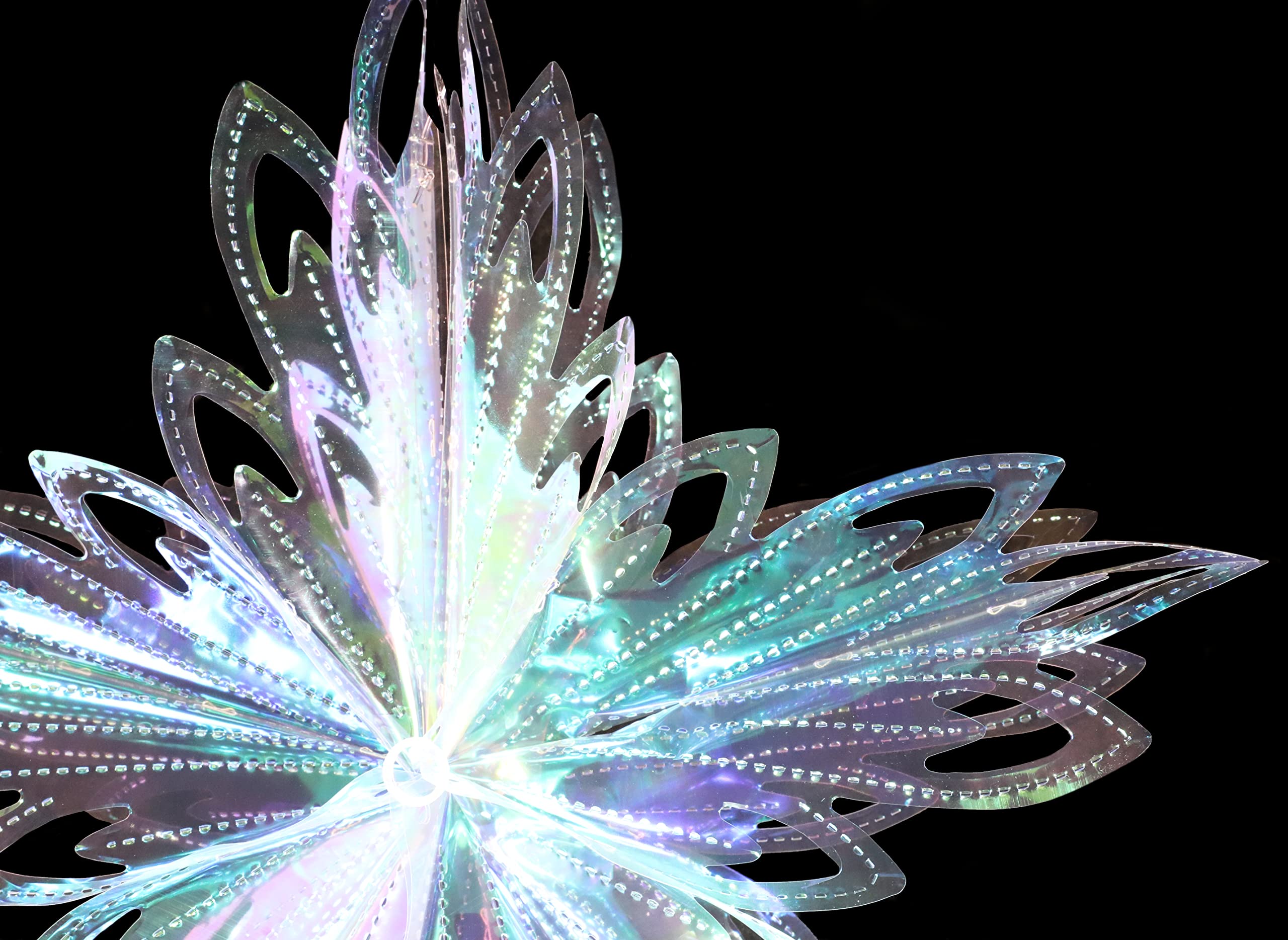 Christmas Concepts® 16” (1.3ft) Large Foil 3D Star Hanging Decoration - Christmas Trimming (Iridescent), 16" - Image 4