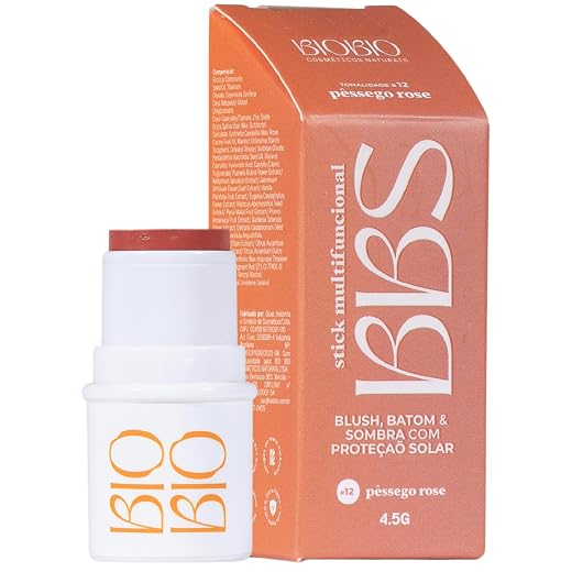 BBS 4X1 Biobio Blush, Batom E Sombra Fps 63 Pêssego Rosé