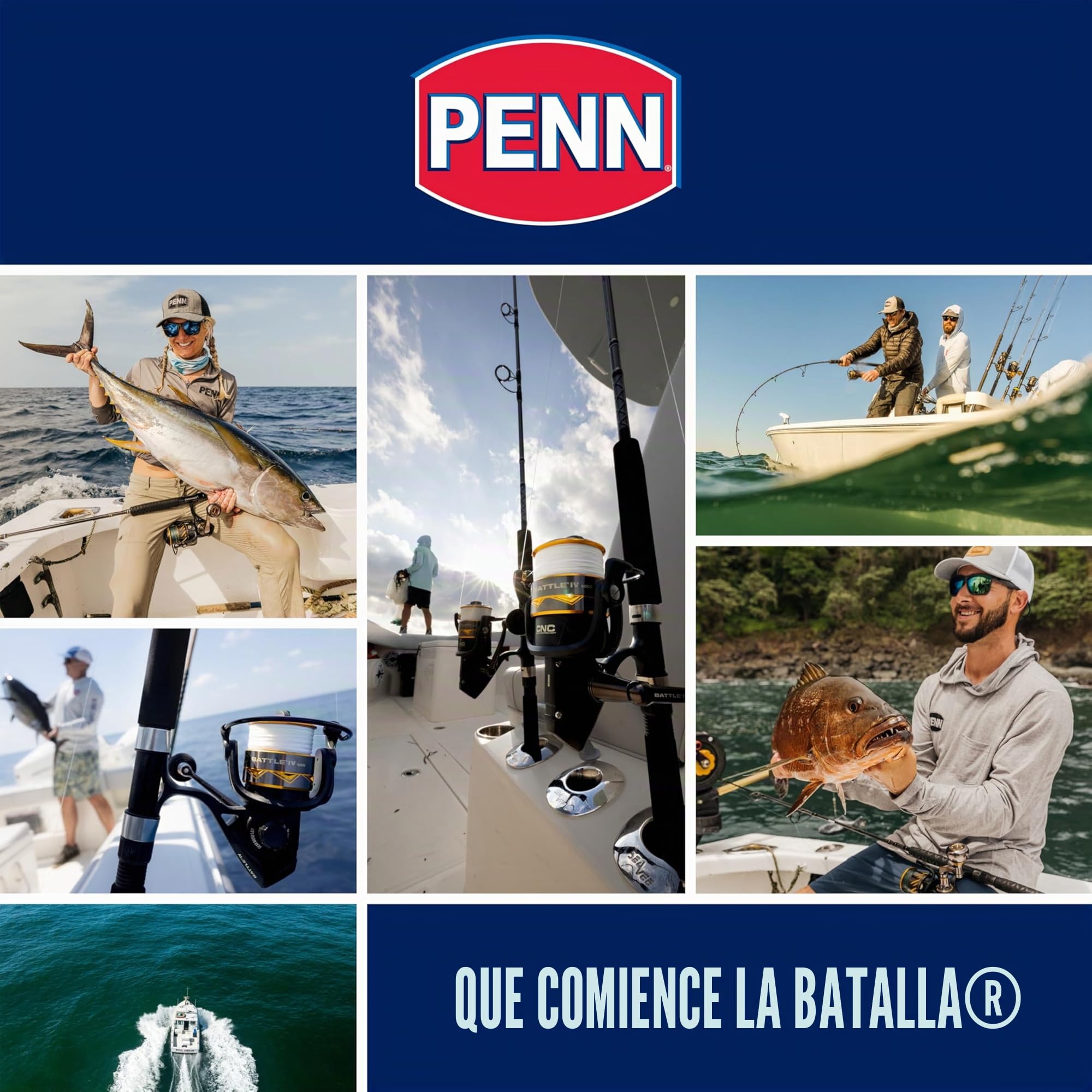 PENN Pursuit IV - Carrete Giratorio de Agua Salada, Pesca giratoria, Plantilla, Carrete de señuelo para Uso Completo, Barco, Kayak, Orilla, Negro y Plateado