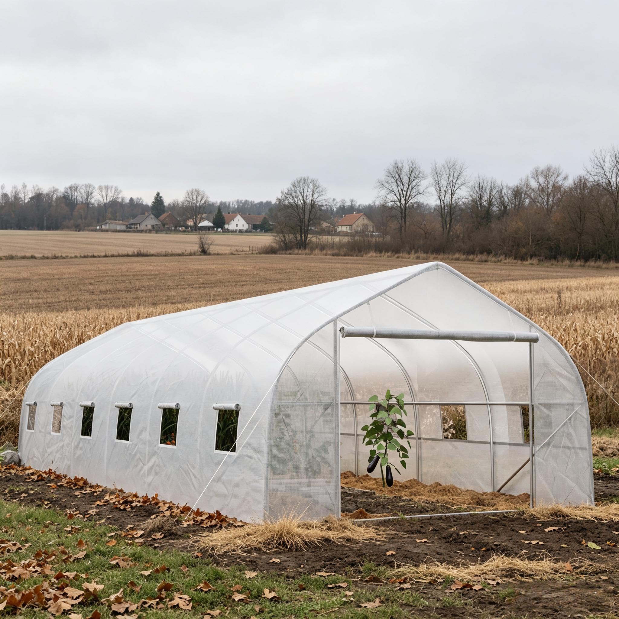 Gartengewächshaus 8x3x2 M, Weiß