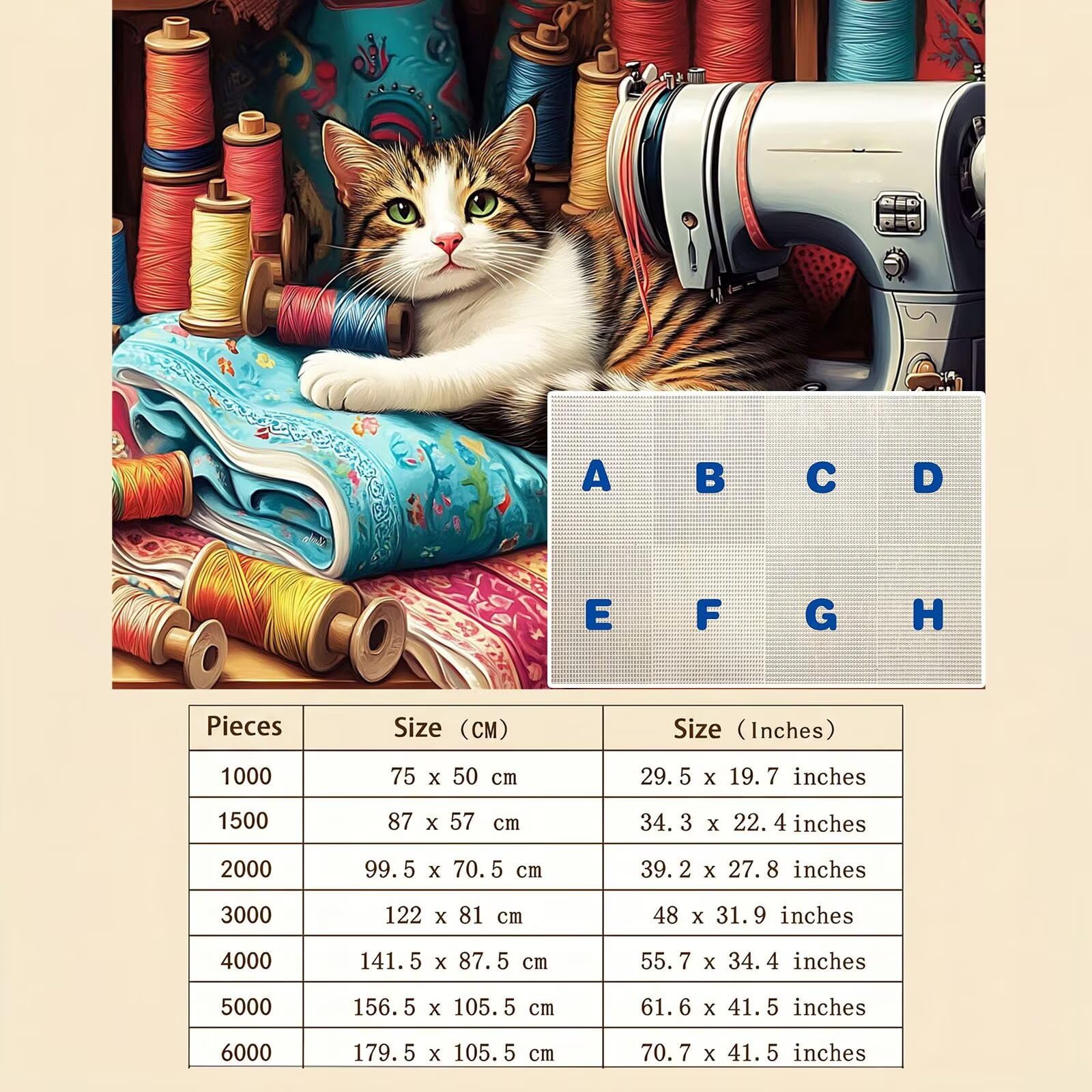 Puzzle 5000 Teile, Holzpuzzle Erwachsene [AAA], Impossible Game 156 x 105 cm, Kniffliges Denksport Spiel für Männer Frauen, Familienspiel, DIY Home Dekor,Geschenk für Geburtstag, Tier Katze-2 f0-164