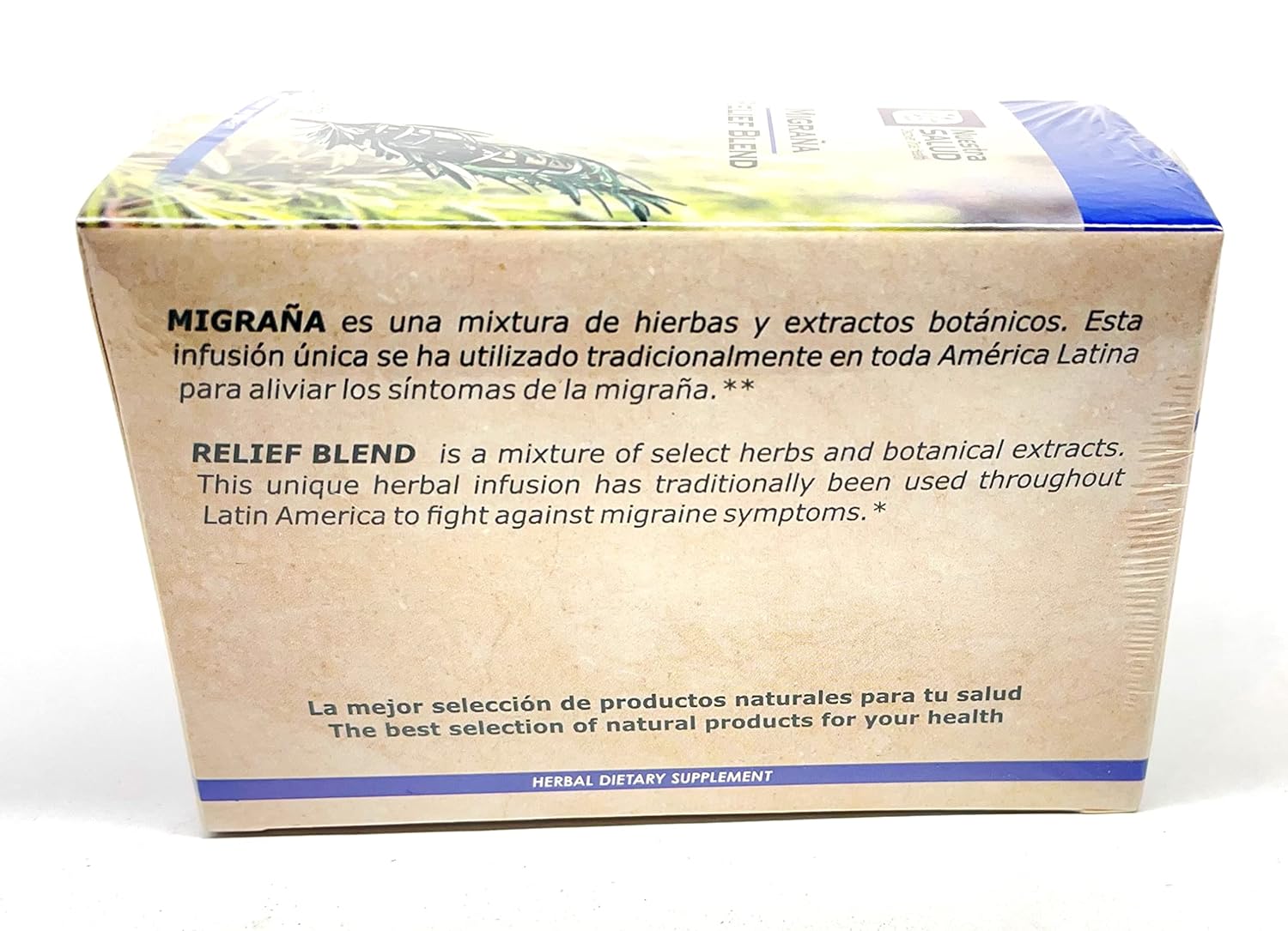 Migraine Tea Blend Migraña Te Value Pack (60 tea bags) 100% Natural Great Drinking Tea