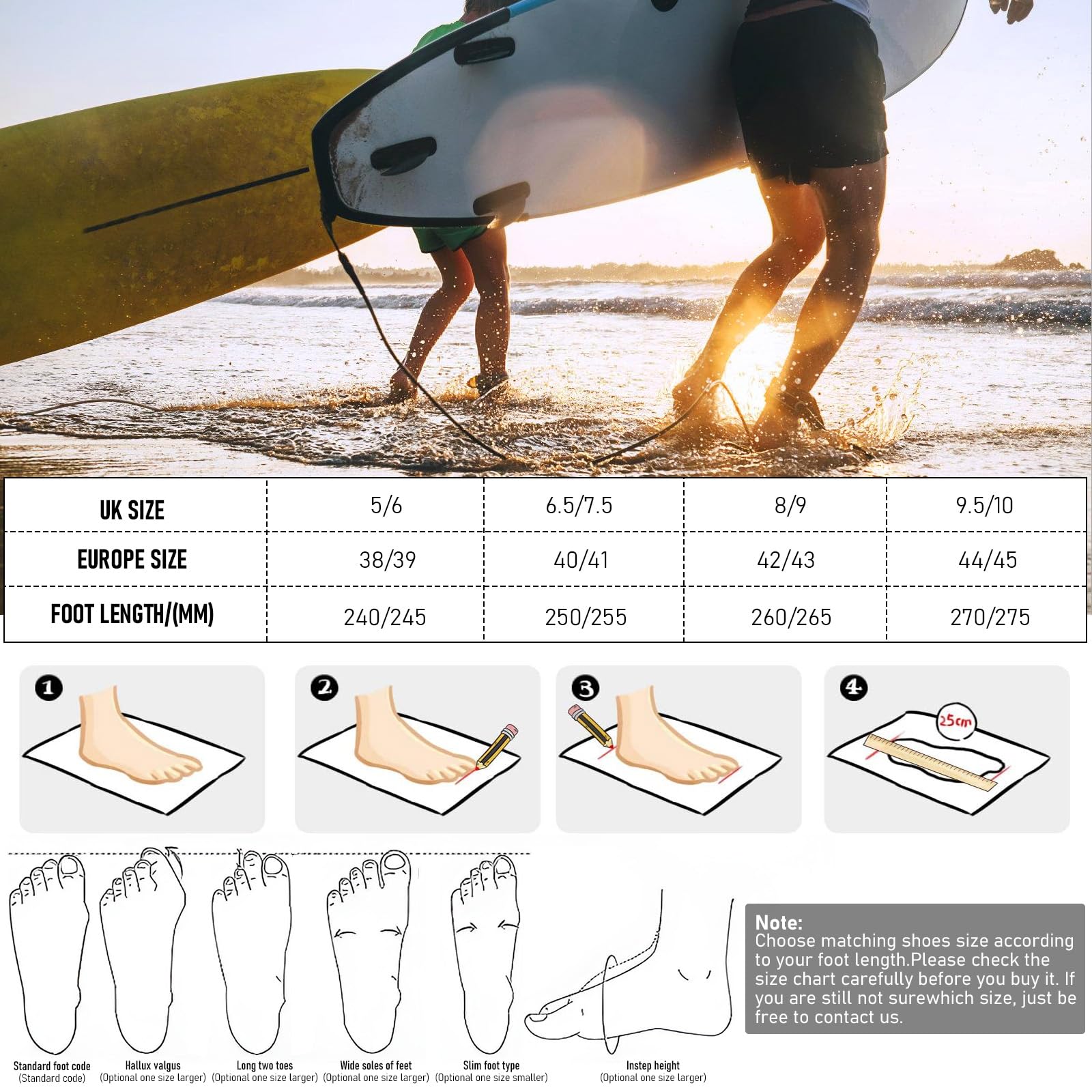 Zapatos de Playa, Zapatos de Baño Antideslizantes con Suela Blanda y Color Sólido, Escarpines Deportivos para Paseo en Playa Buceo Snorkel Kayak Surf