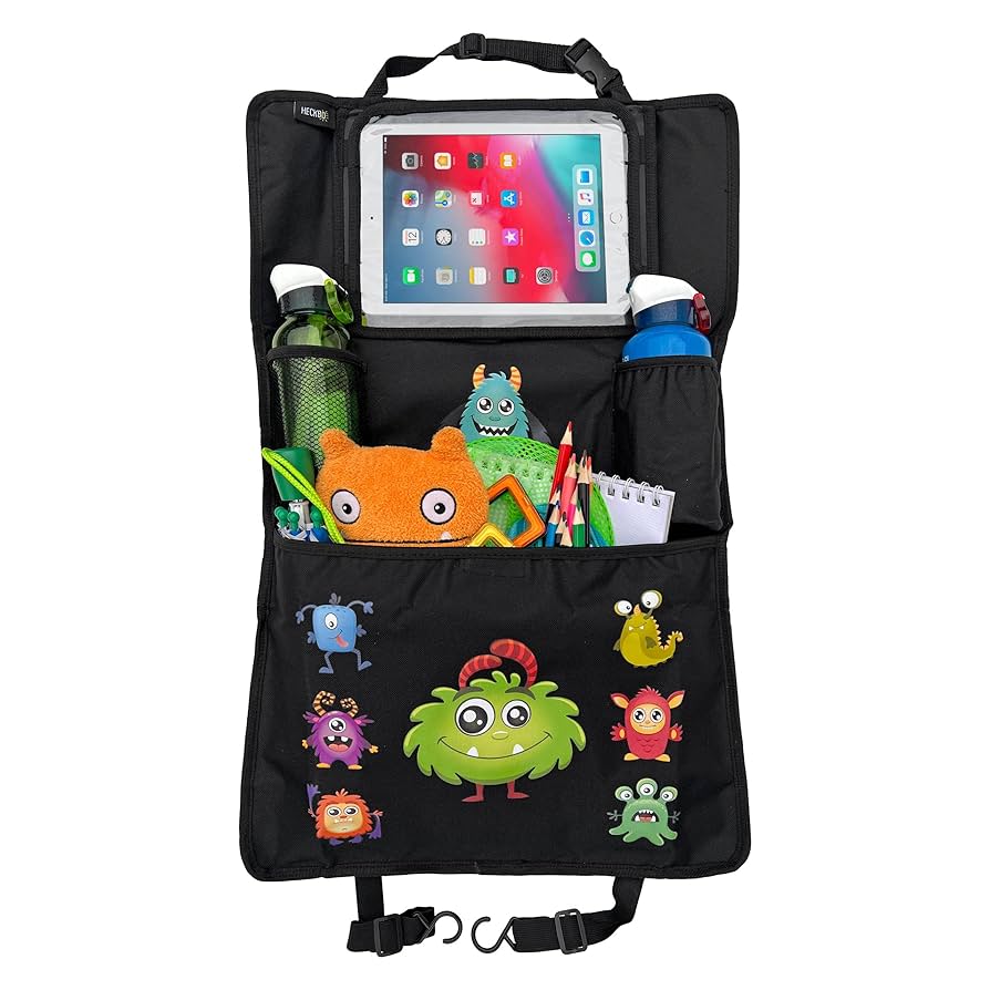 HECKBO 1x Monster Car Backseat Organizer With Adjustable Tablet Pocket