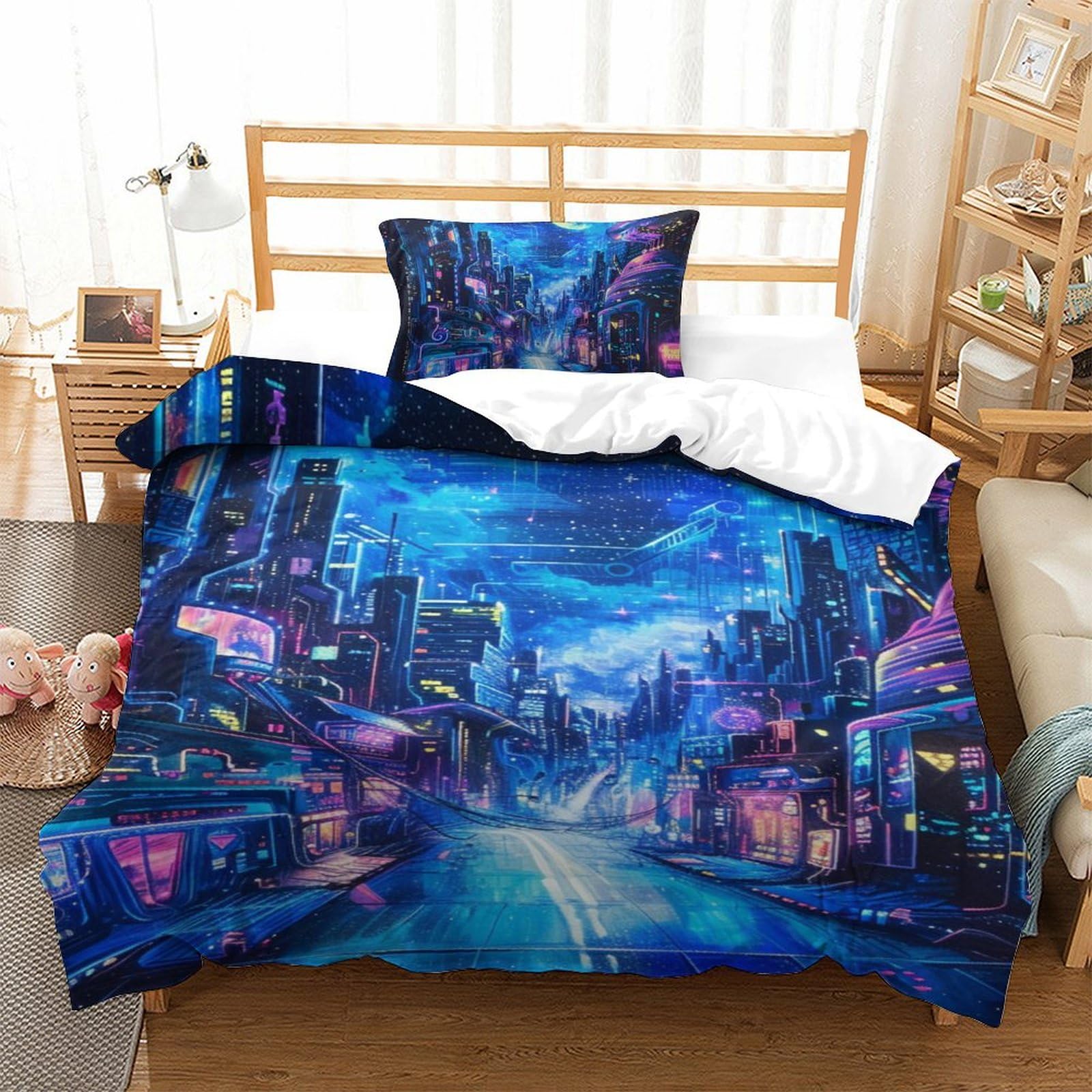 Housse de couette douce vue de nuit pour en finir avec le linge de lit rêche et terne