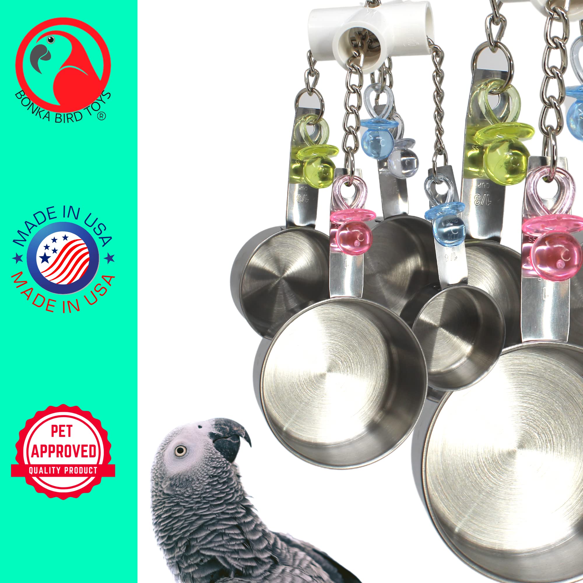 Clacker ptak zabawka papuga klatka zabawki klatki afrykański szary Amazon Conure Cockatoo