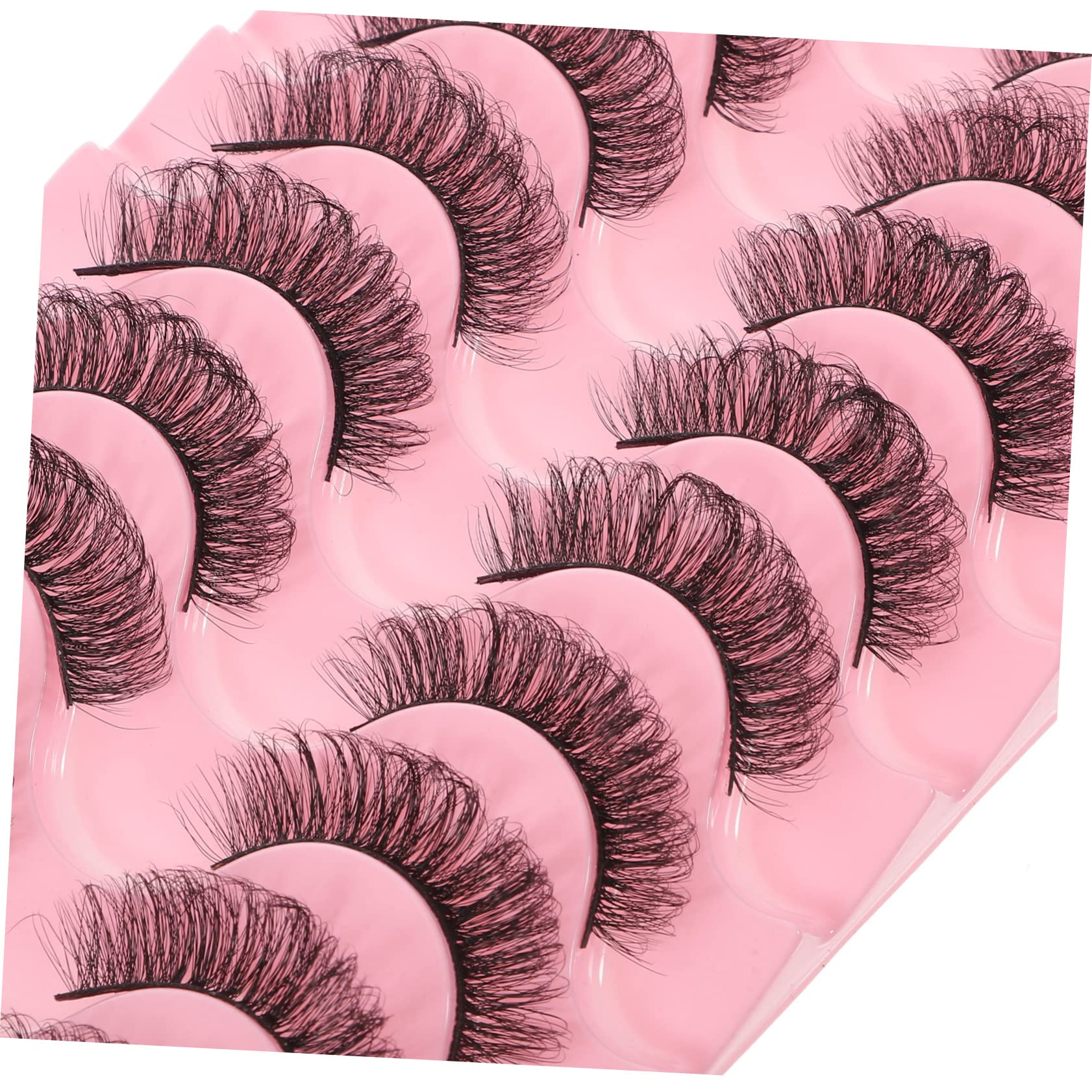Housoutil 50 Paires De Faux Cils Extensions De Grappes De Cils Faux Cils Complets Vaporeux Individuels Cils Imitation Maquillage Accessoires Miss