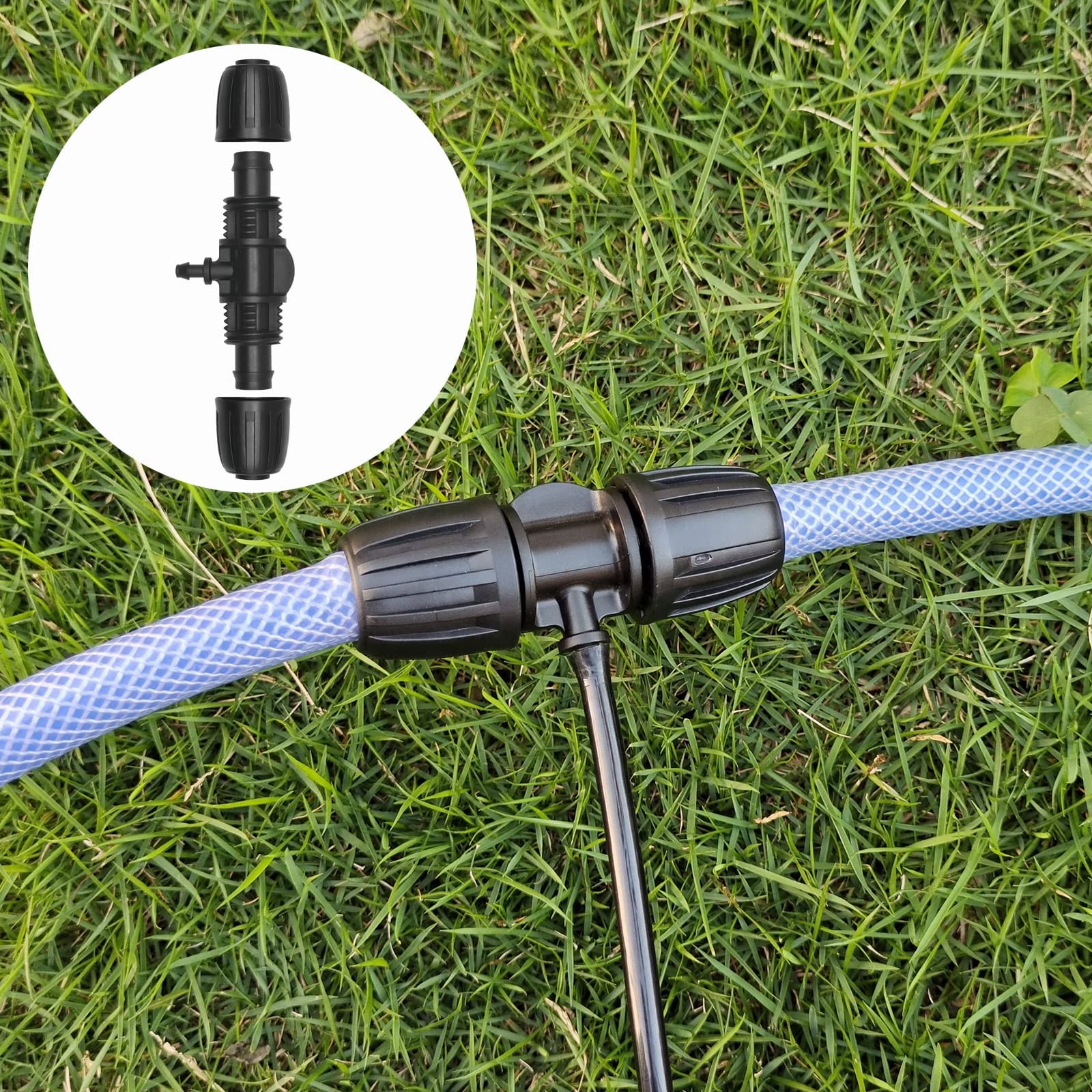 Lot De 20 Connecteurs En T Barbelés 16mm à 4/7 Mm - Raccords Universels Verrouillables Pour Irrigation Goutte à Goutte Jardin