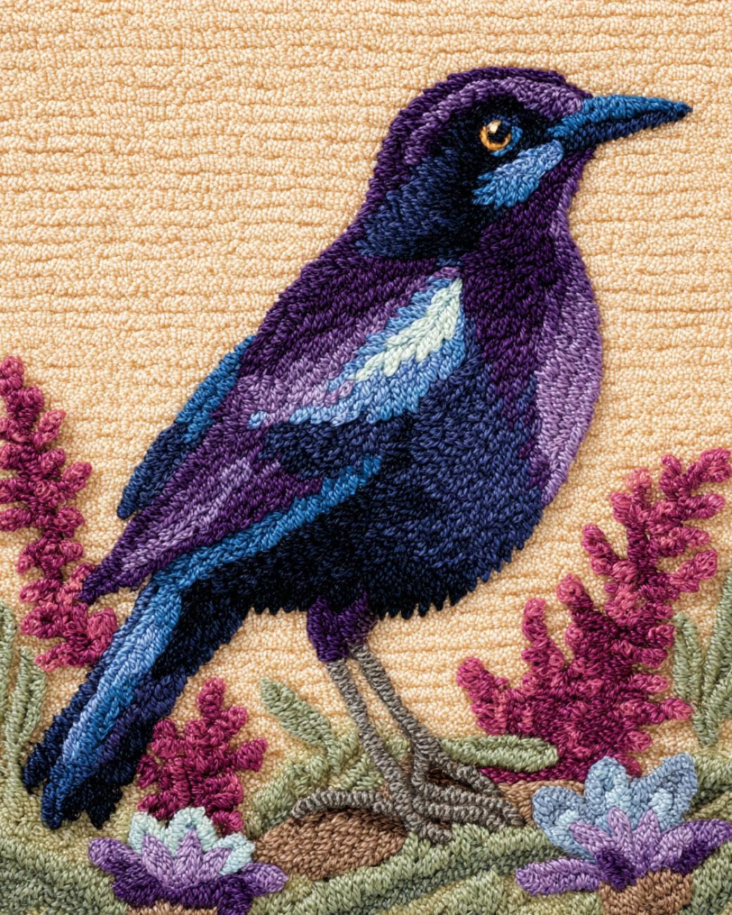 Ambattery R Latch Hook Tapestry Kit Fantasy Bird 85X115cm