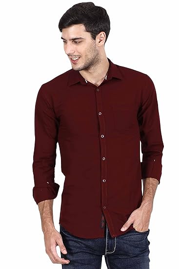 Maroon shirt for men Clearance