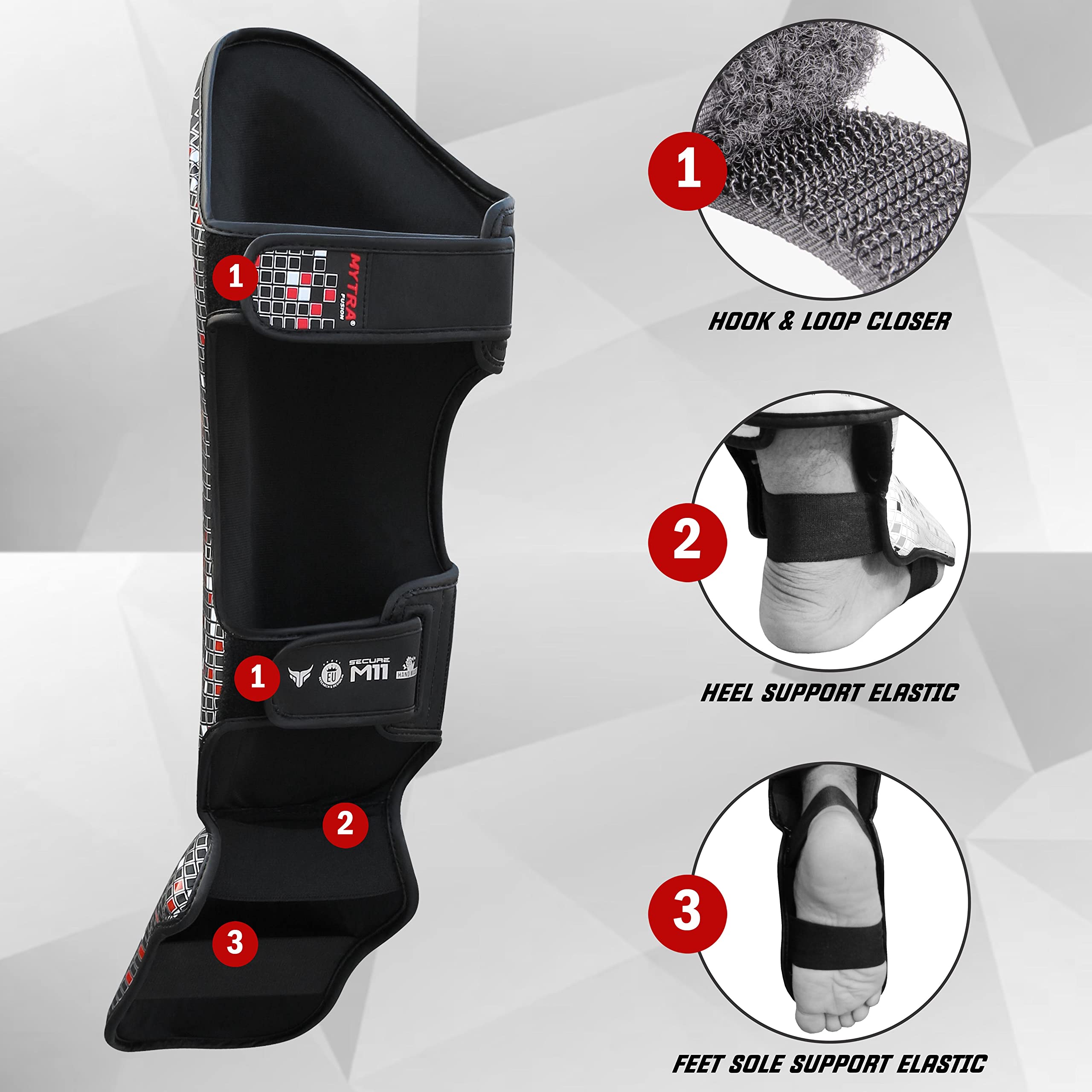 Mytra Fusion paratibie kick boxing parastinchi MMA, Muay Thai paratibie – Shin Instep Protection per allenamento, BJJ, sparring, boxe e arti marziali