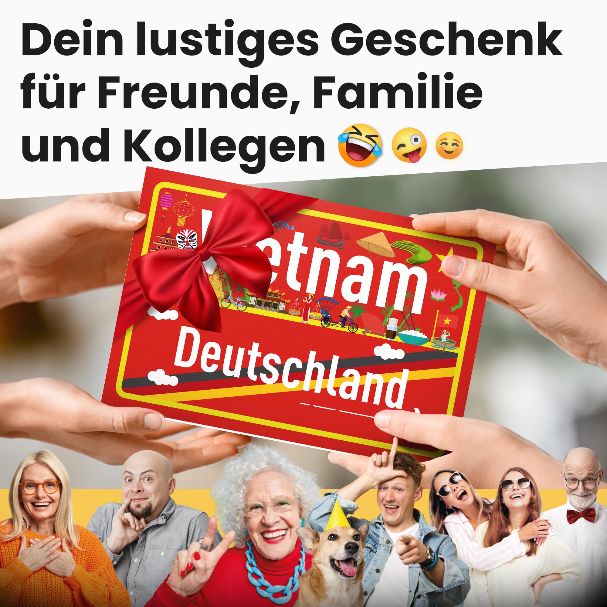 DankeDir! Vietnam Germany Place Sign, Plastic Sign 30 x 20 cm - Image 3