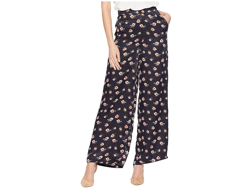 

J.O.A. Wide Leg Pants (Navy Multi) Women's Casual Pants, Blue