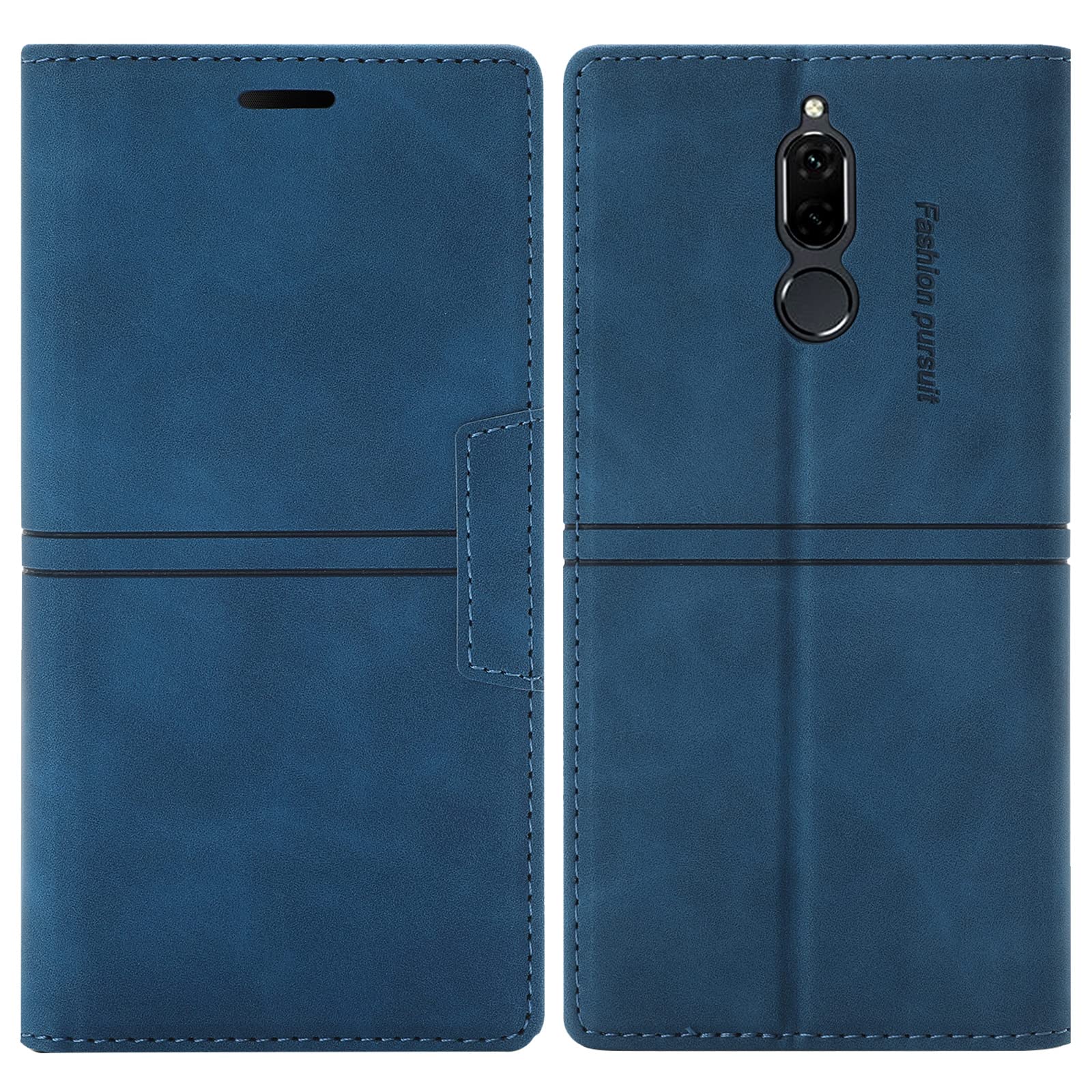 ZONNAVI Cover per Huawei Mate 10 Lite, Flip Custodia Pelle PU con [Slot Cart] [Supporto Stand] [Magnetica], Cover a Libro Portafoglio per Huawei Mate 10 Lite (Blu