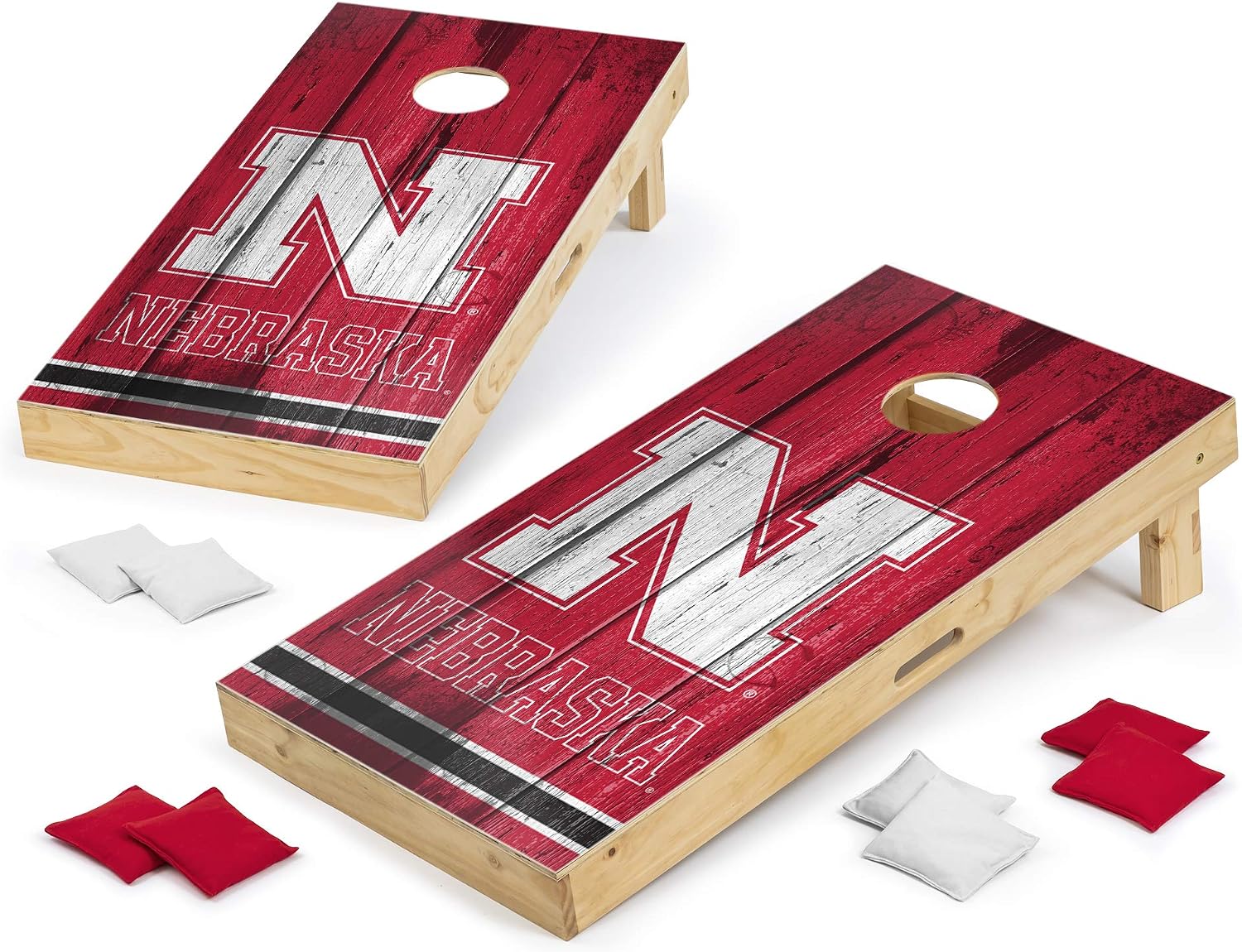 PROLINE NCAA Cornhole Outdoor Game Set, Vintage Design, 2' x 4' Foot - Professional Series