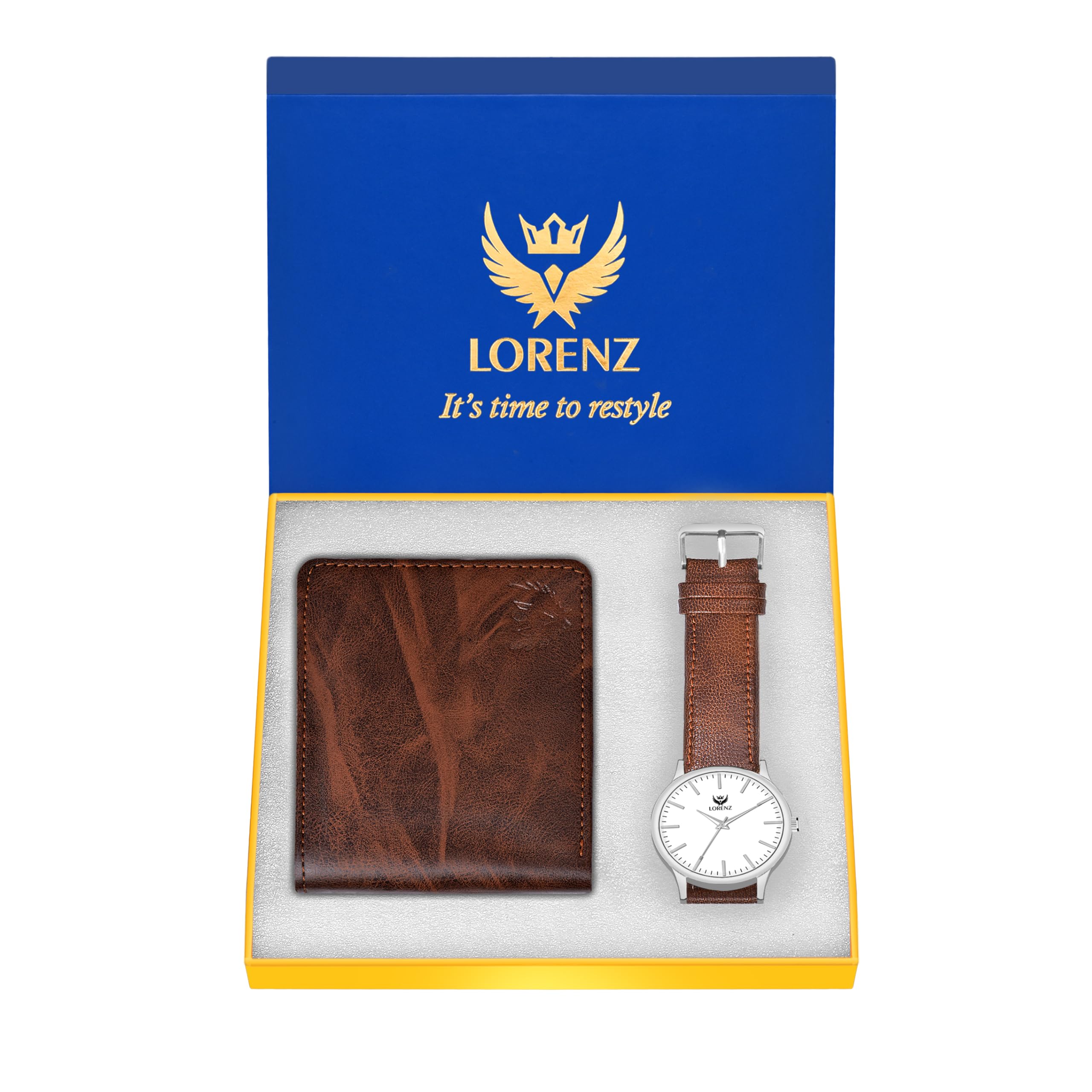 LORENZ Mens Gift Combo Set of Watch, Wallet & a Gift Box | CM-4058WL-56 (B0CJYC5LC1) Amazon Price History, Amazon Price Tracker