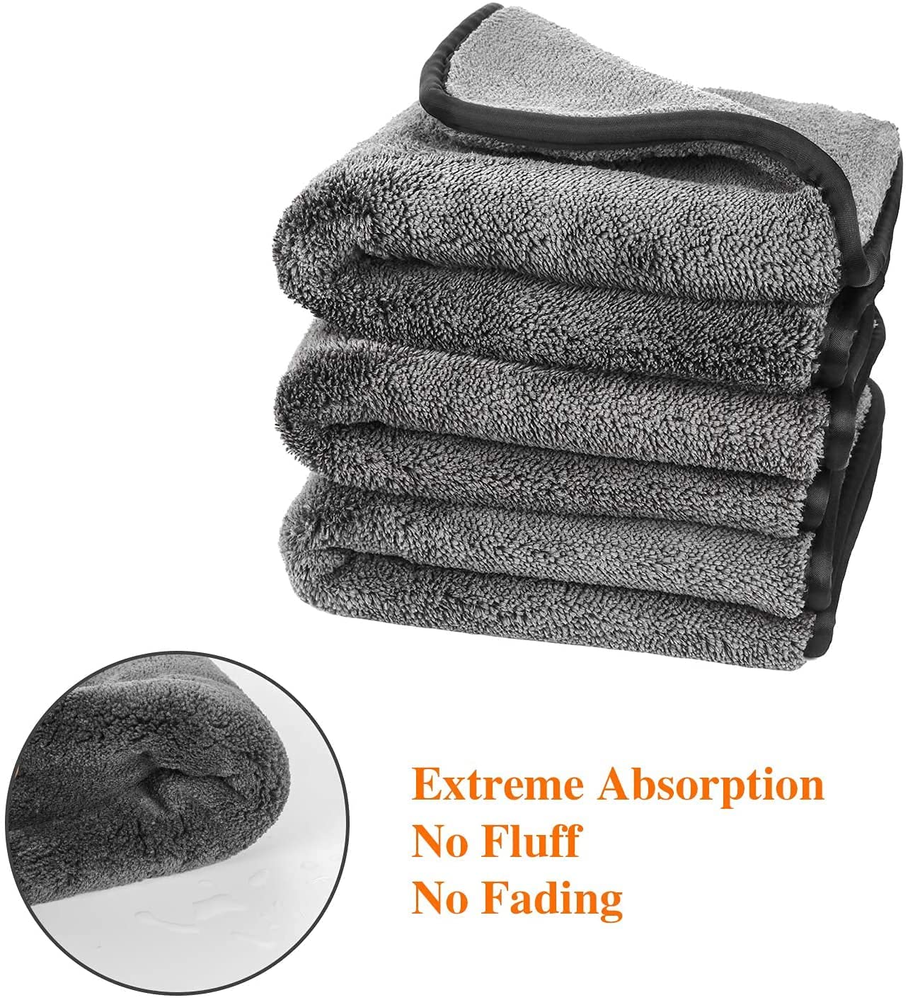 500 GSM Microfiber Double-Layered Cleaning Cloth Set 30x40 cm Extra Thick Cloths Ideal for Auto Car and Bike — view 4