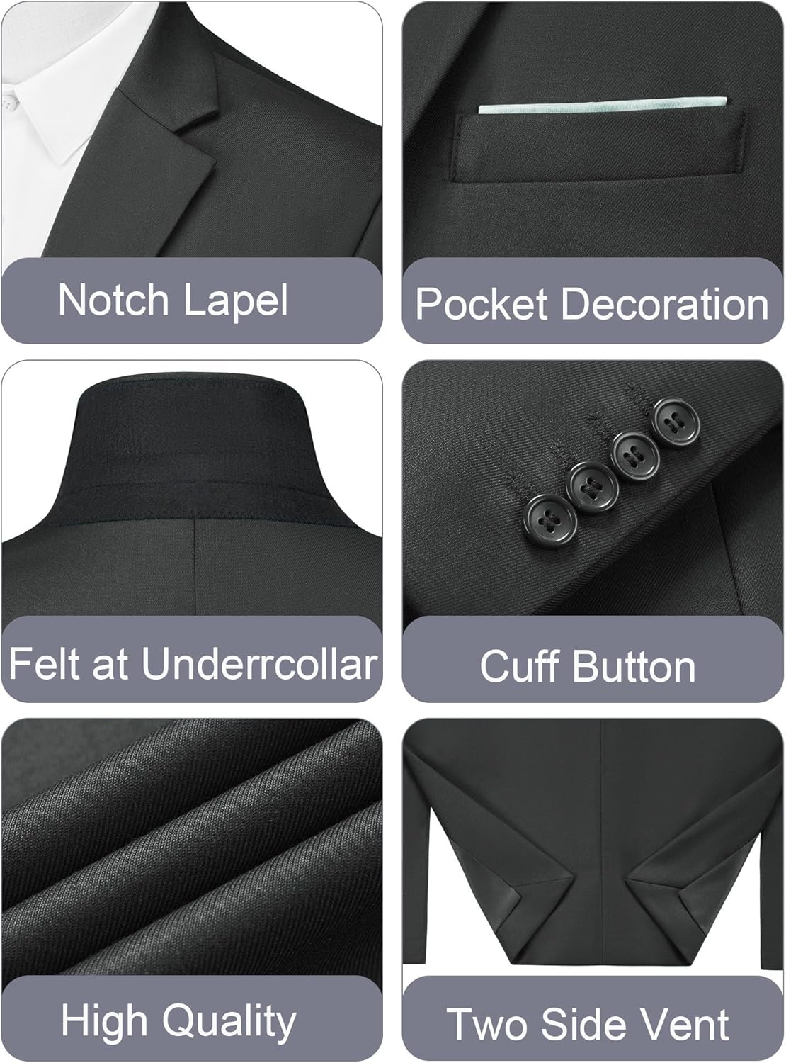 MAGE MALE Men's One Button Blazer Casual Solid Color Suit Jacket Slim Fit Lightweight Sport Coats Blazers - Image 6