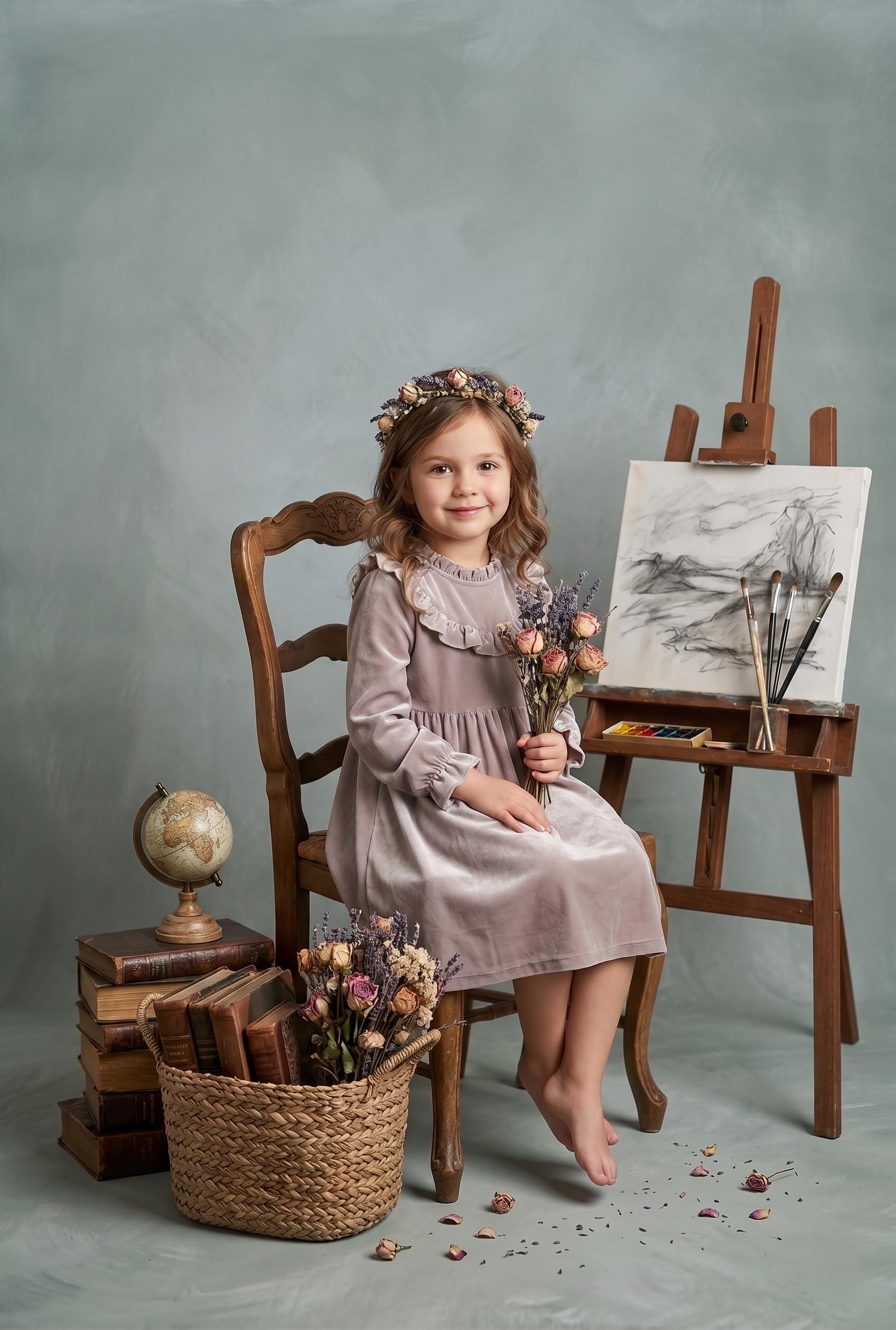 Kate Photo Studio Toile de Fond Vert Clair 2x3m Art Texturé Photographie Toile de Fond Magazine Portrait Photographie Accessoires Mariage Photo Booth Baptême Décoration Props